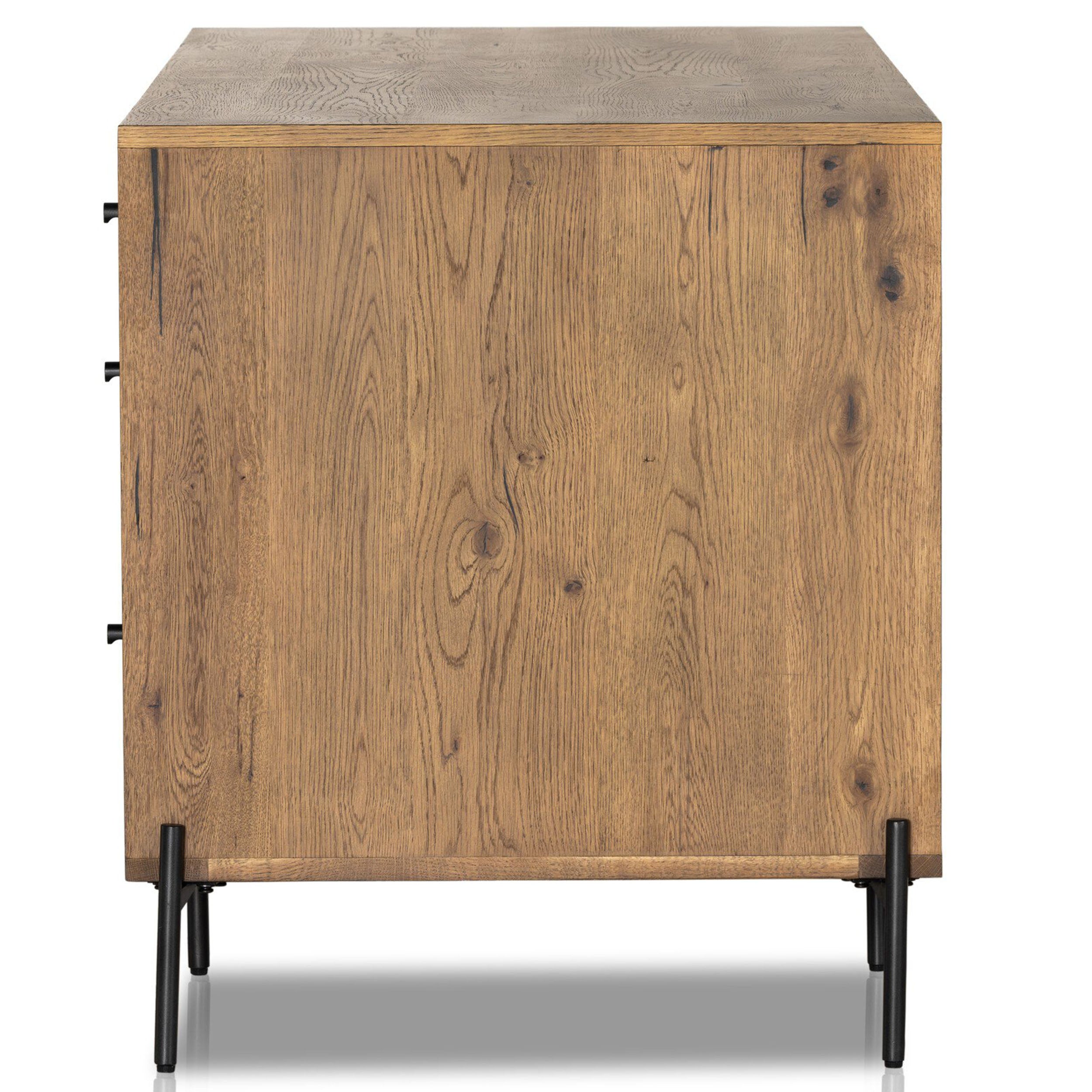 Eaton Executive Desk, Amber Oak Resin