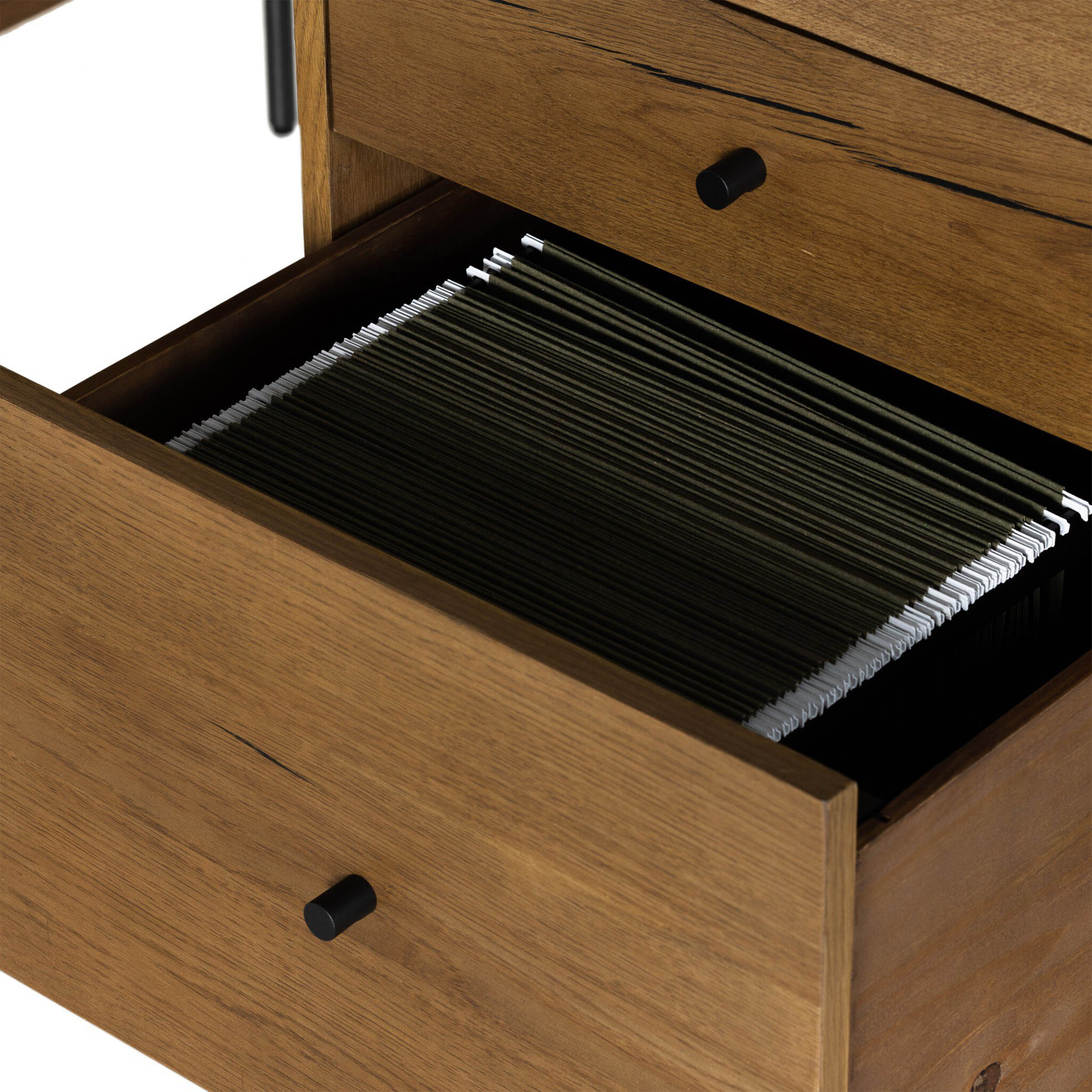 Eaton Executive Desk, Amber Oak Resin