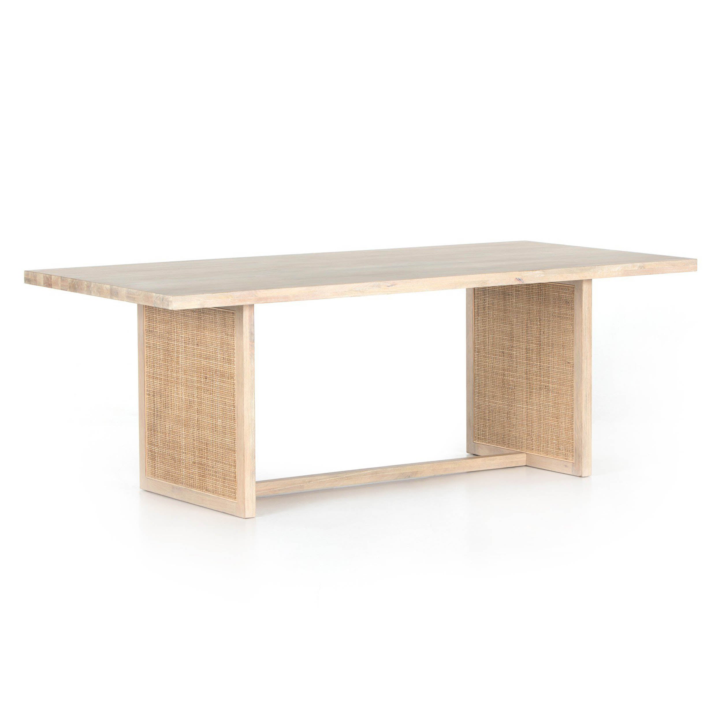Clarita Dining Table, White Wash Mango