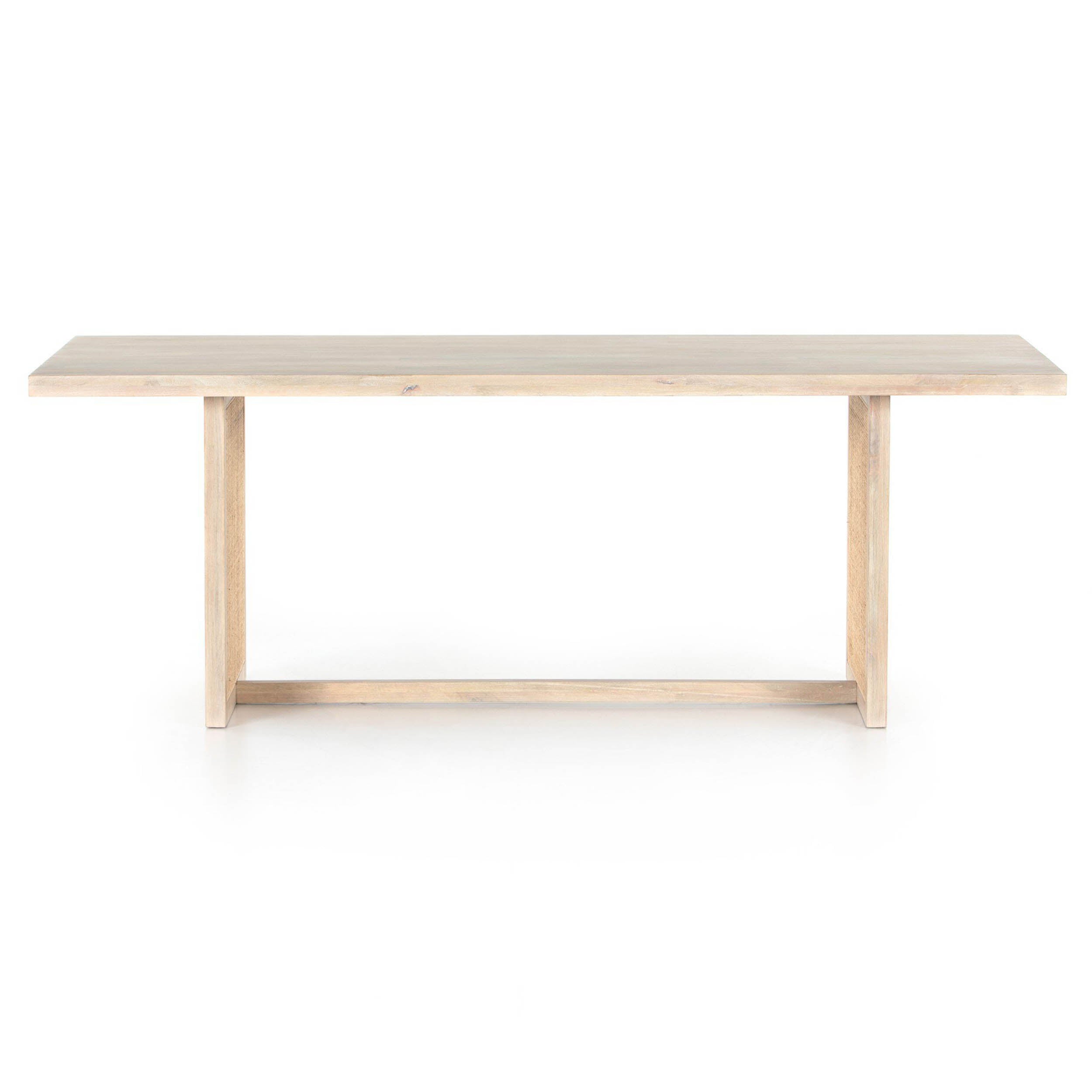Clarita Dining Table, White Wash Mango