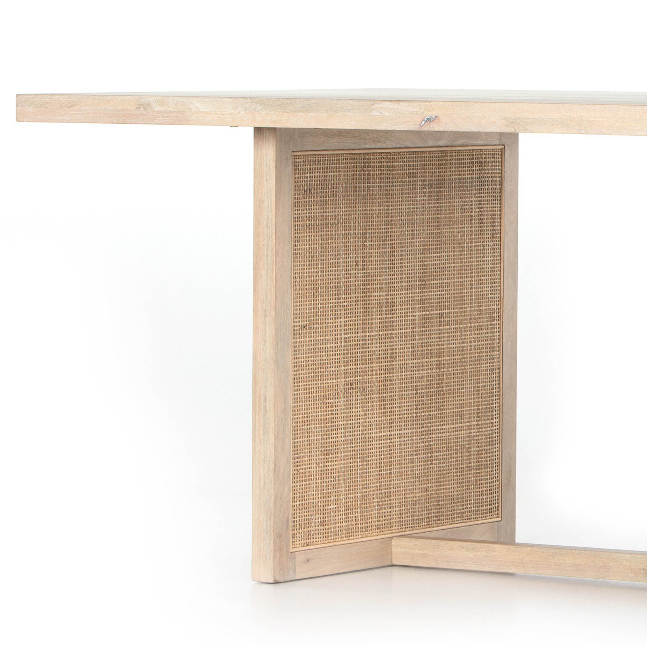Clarita Dining Table, White Wash Mango