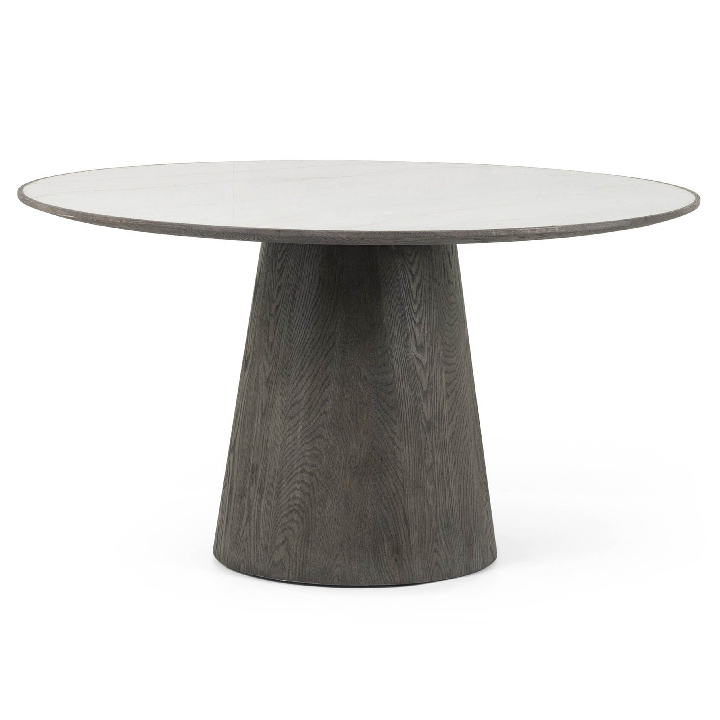 Skye Round Dining Table, White Marble