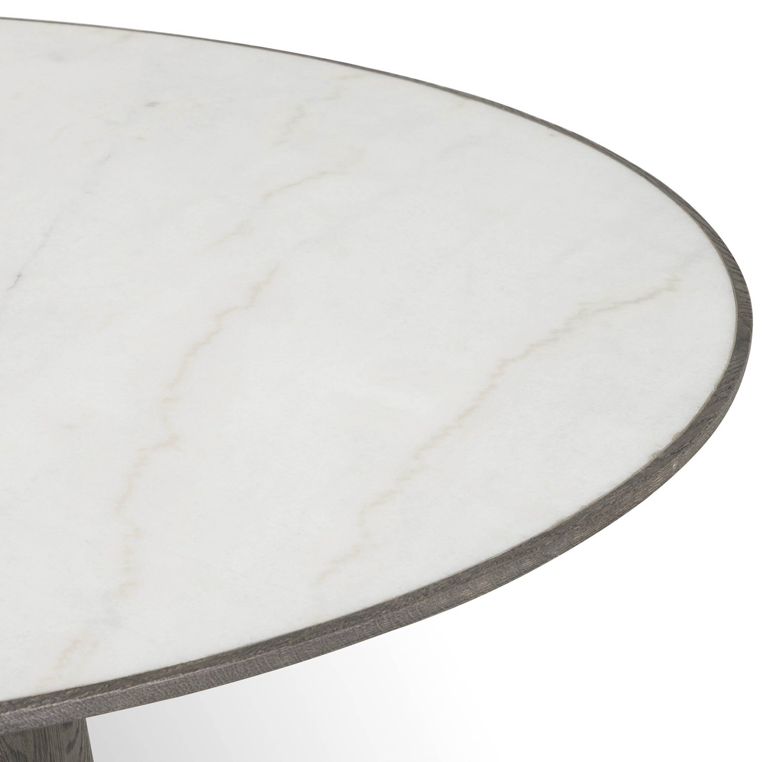 Skye Round Dining Table, White Marble