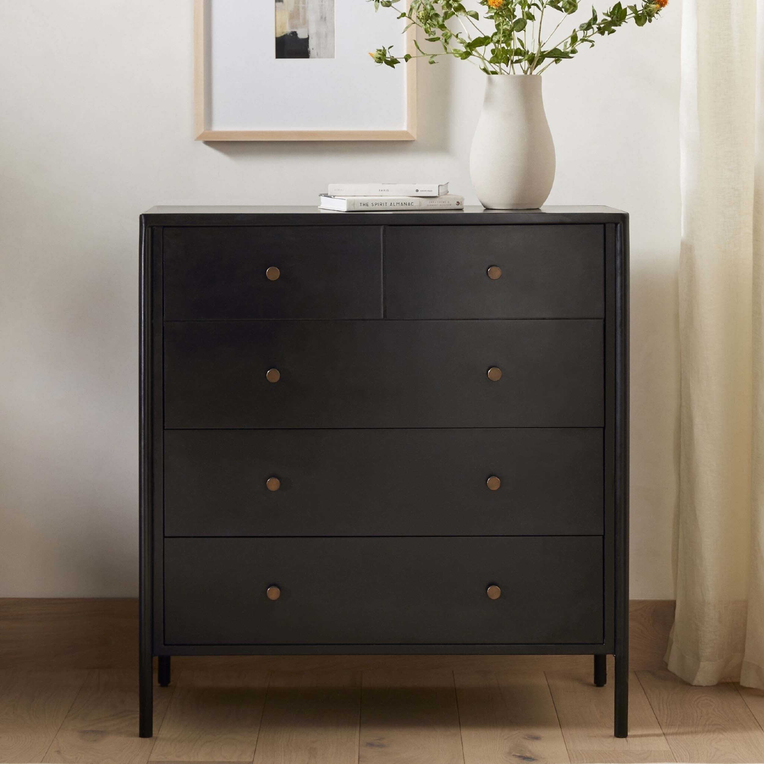 Soto 5 Drawer Dresser, Black