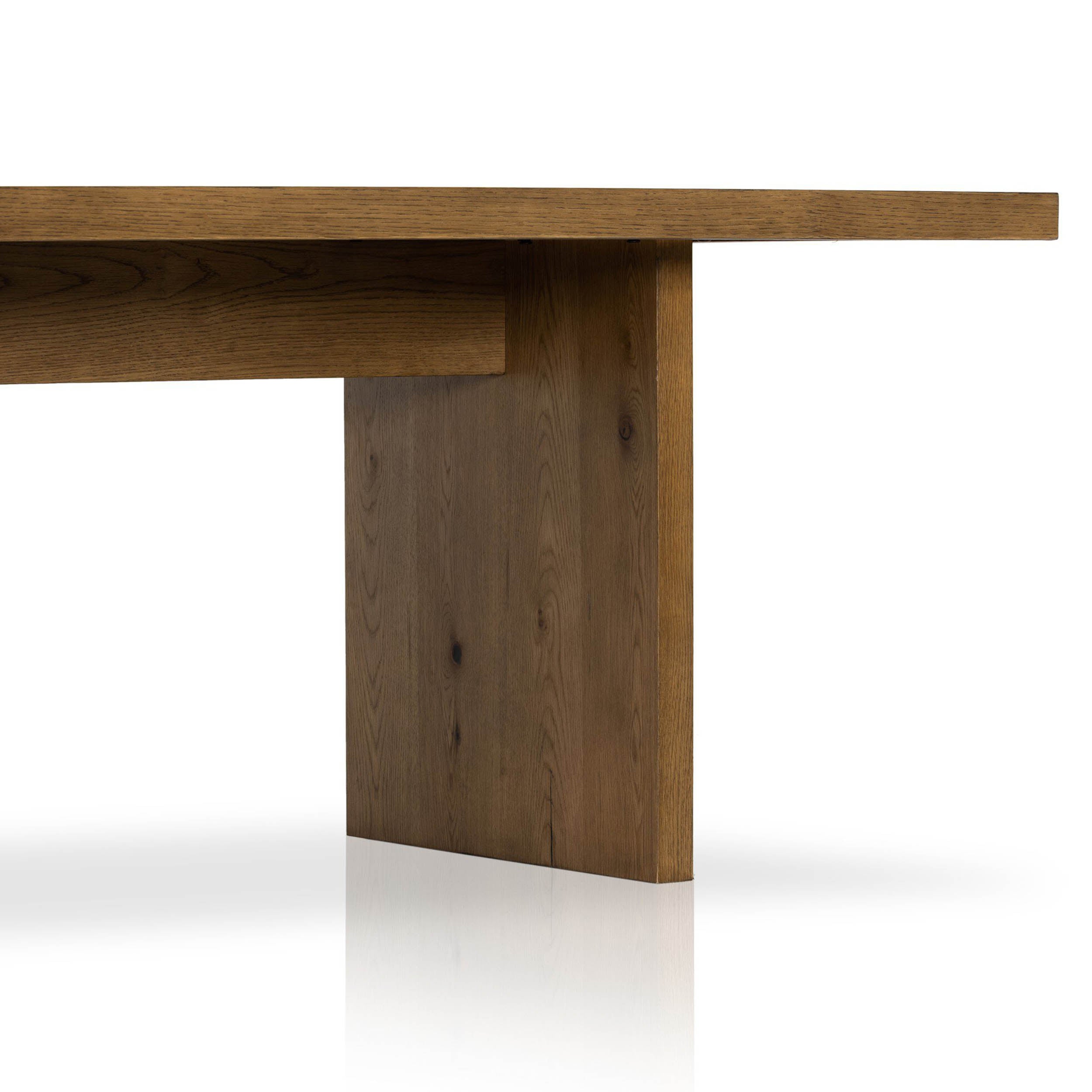 Eaton Dining Table, Amber Oak Resin