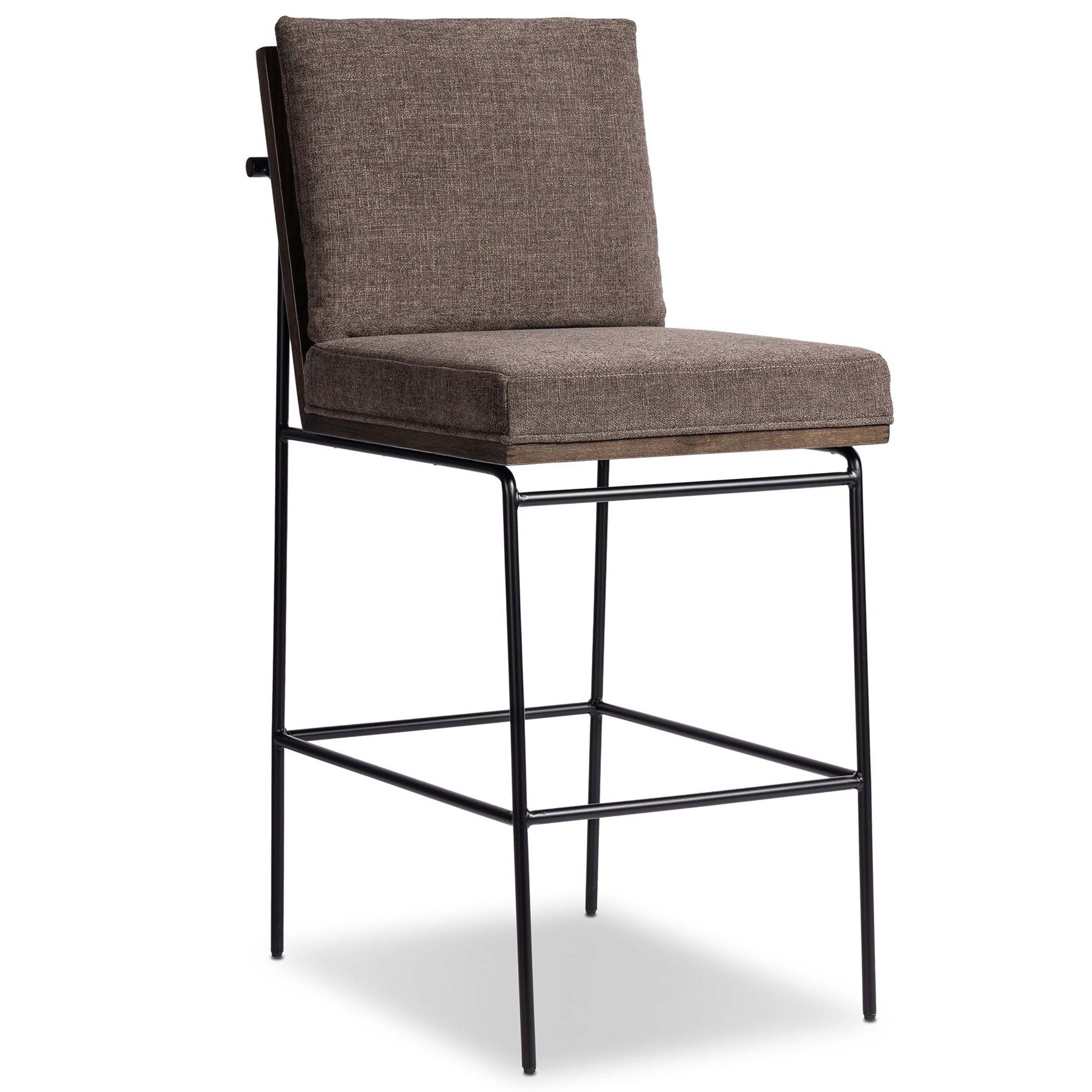 Crete Bar + Counter Stool, Landale Charcoal