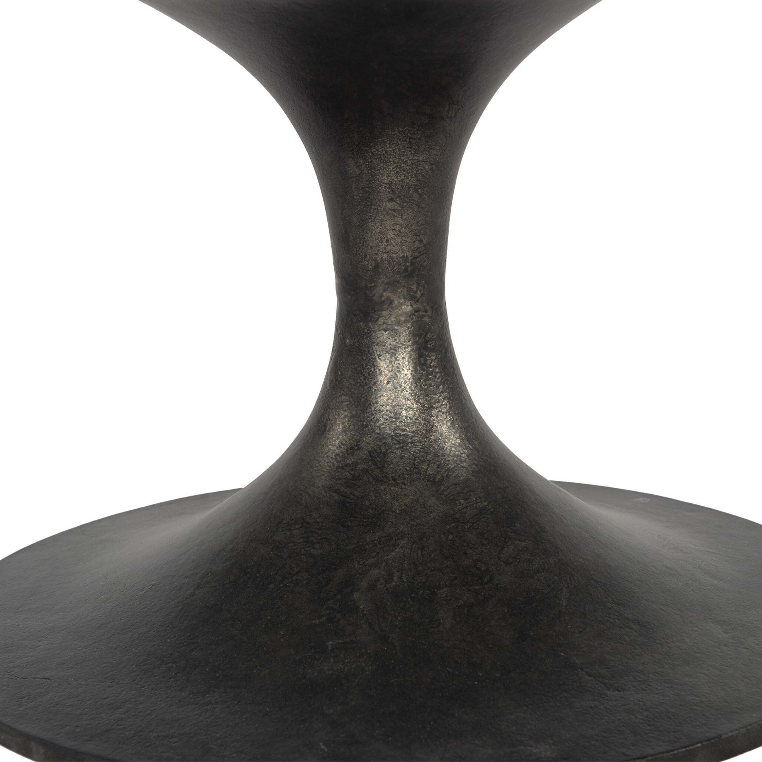 Simone Round Coffee Table, Raw Black