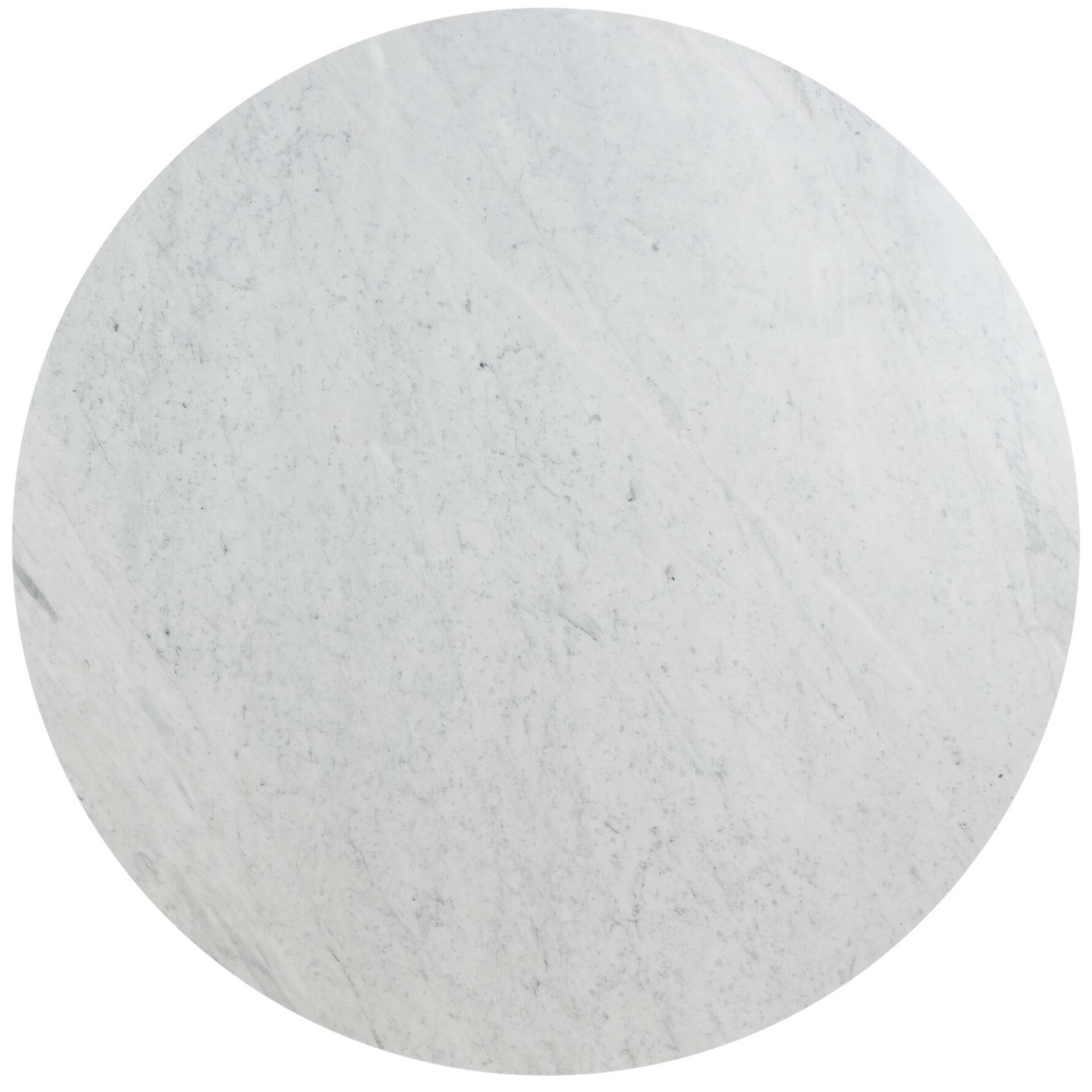 Toli Coffee Table, Italian White Marble, Smoked Black