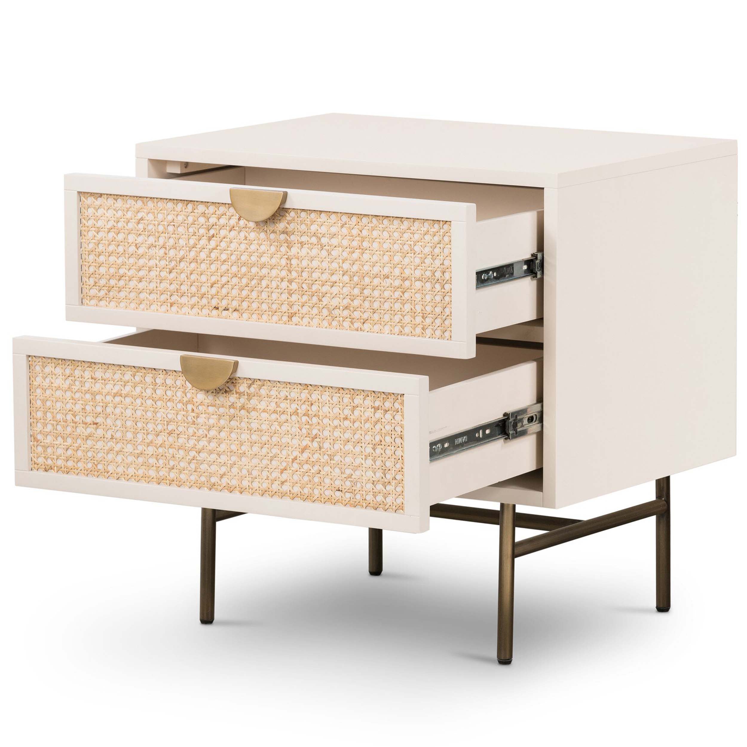 Luella Nightstand, Matte Alabaster