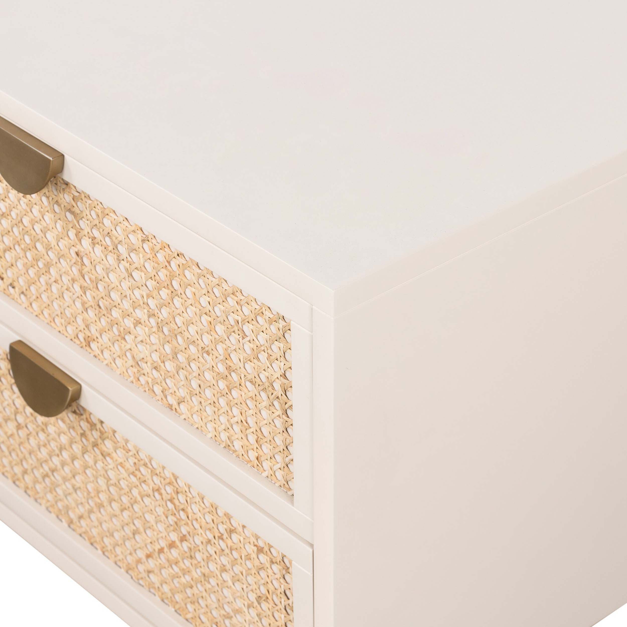 Luella Nightstand, Matte Alabaster