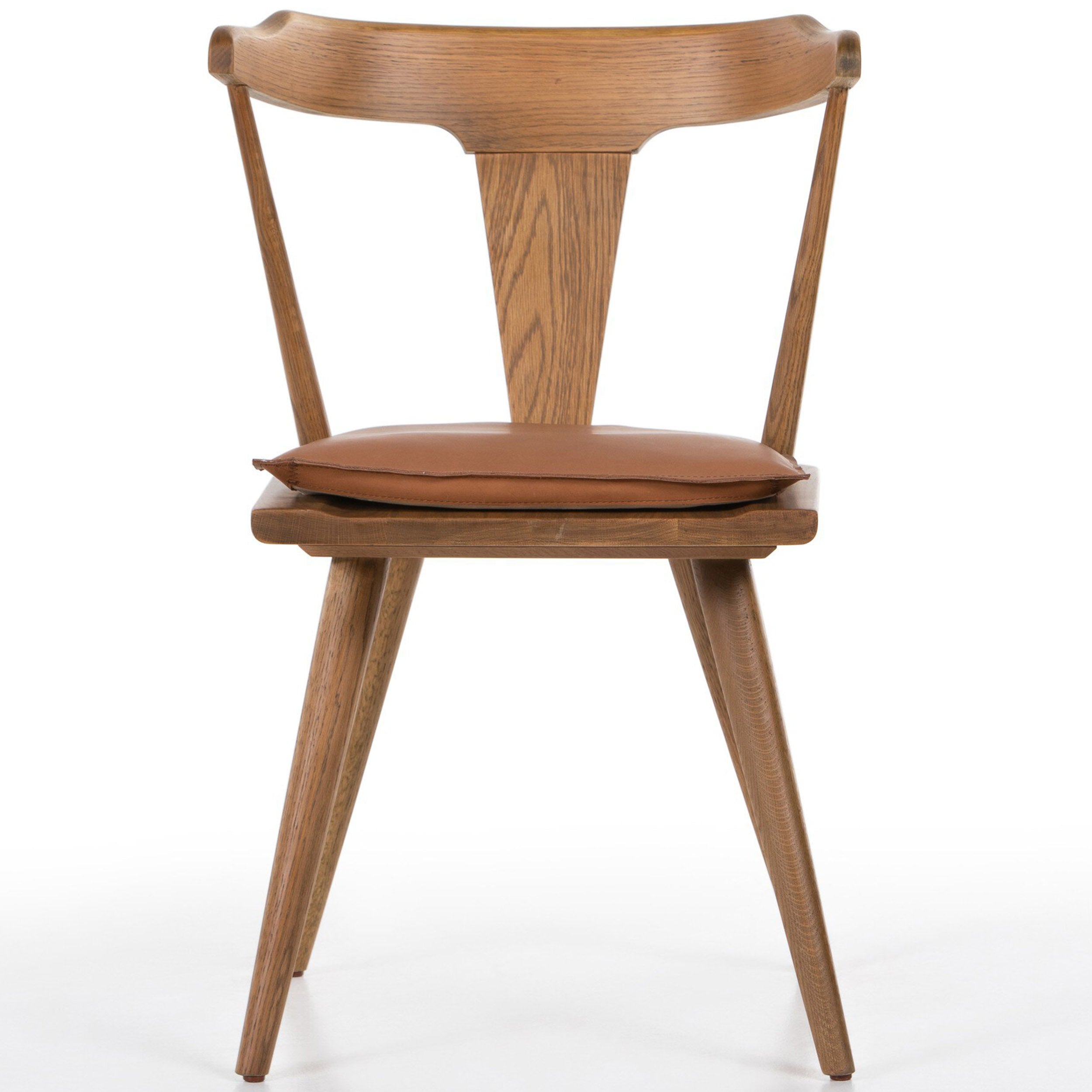 Ripley Dining Chair, Whiskey Saddle, Sandy Oak