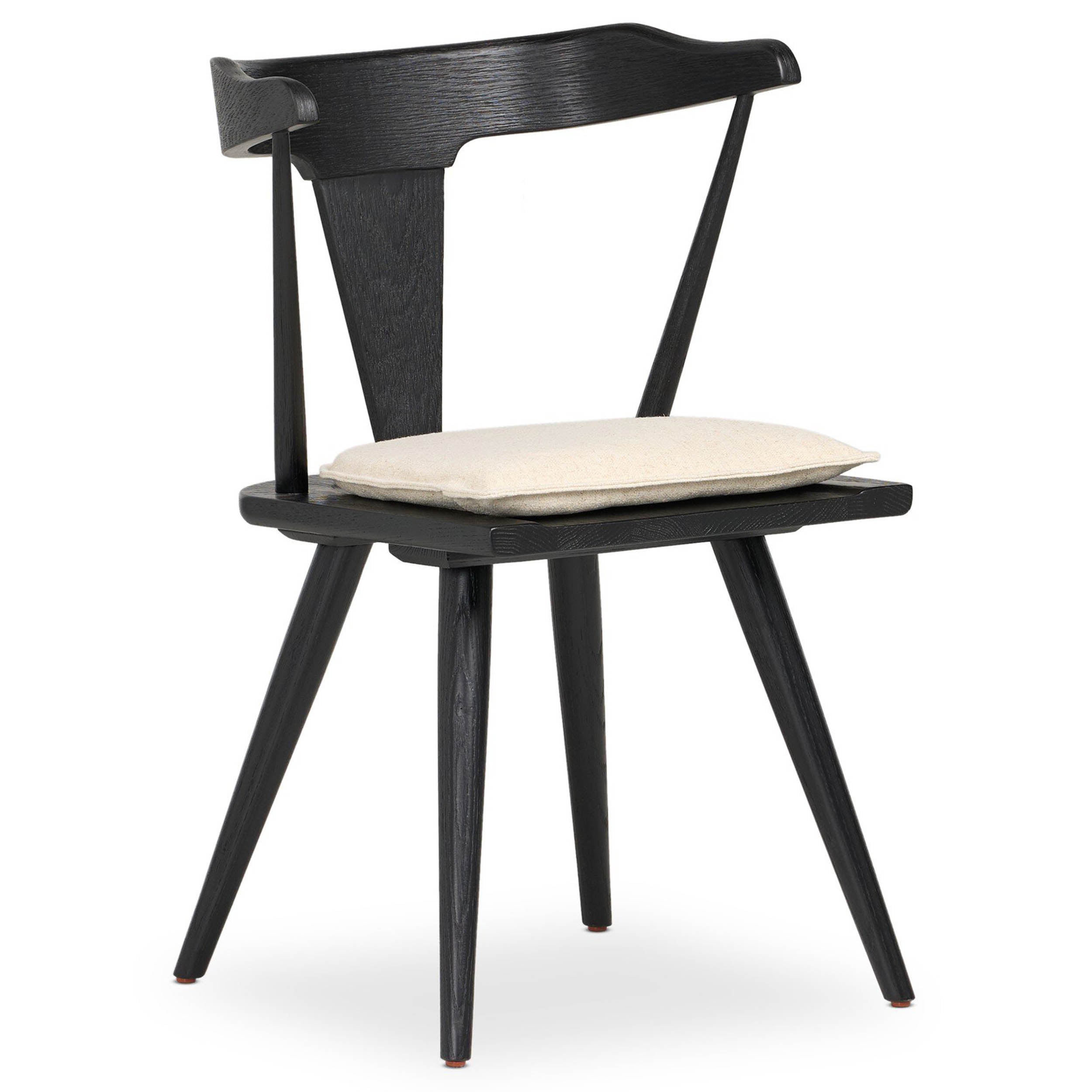 Ripley Dining Chair, Antwerp Natural, Black Oak