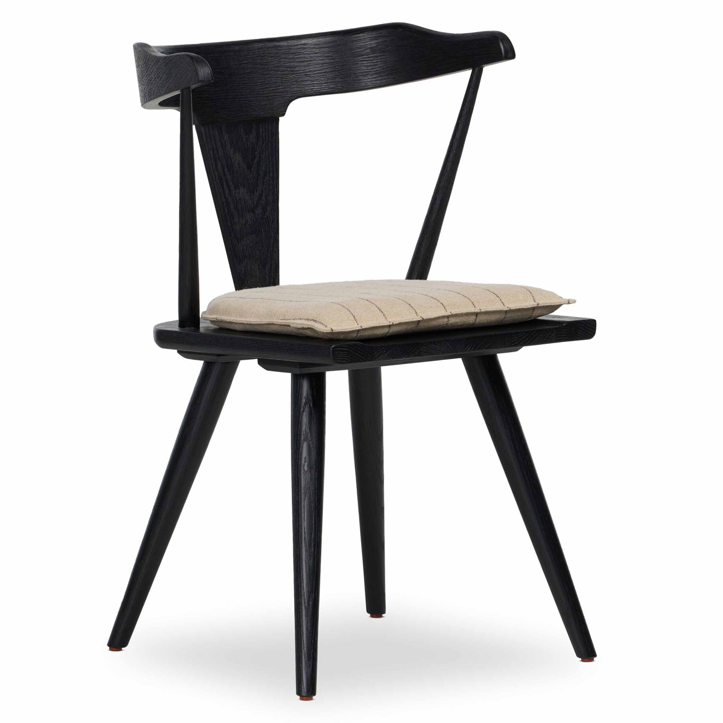 Ripley Dining Chair, Lavon Flint, Black Oak