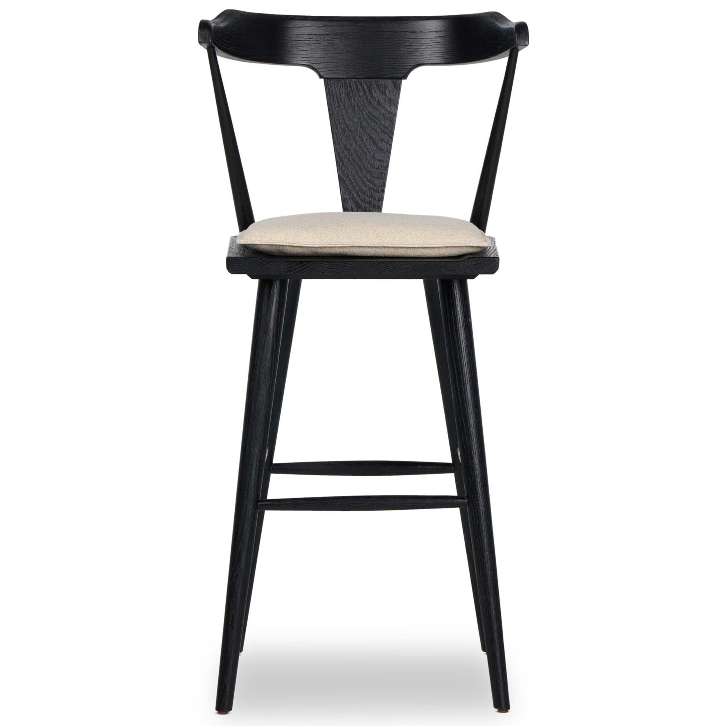 Ripley Bar + Counter Stool, Antwerp Natural, Black Oak