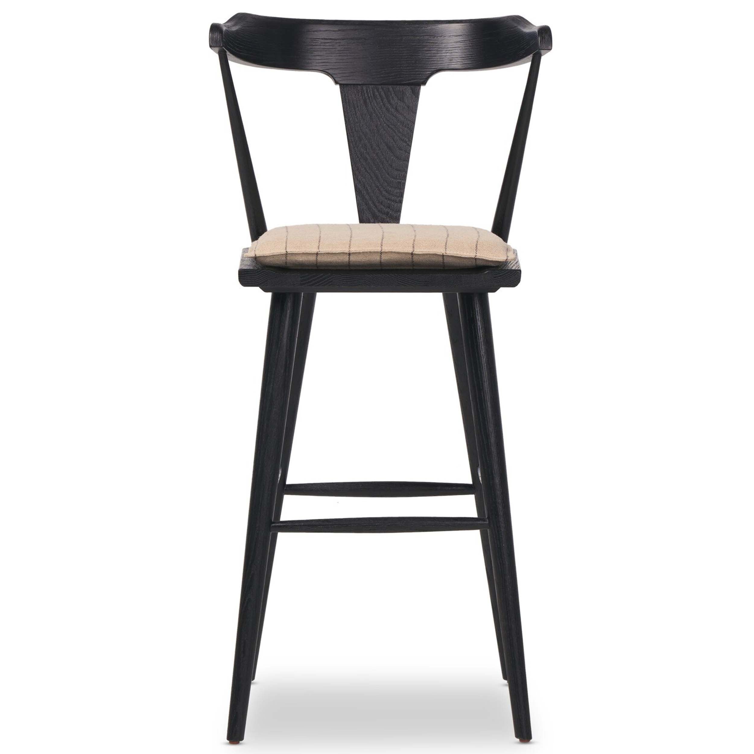 Ripley Bar + Counter Stool, Lavon Flint, Black Oak