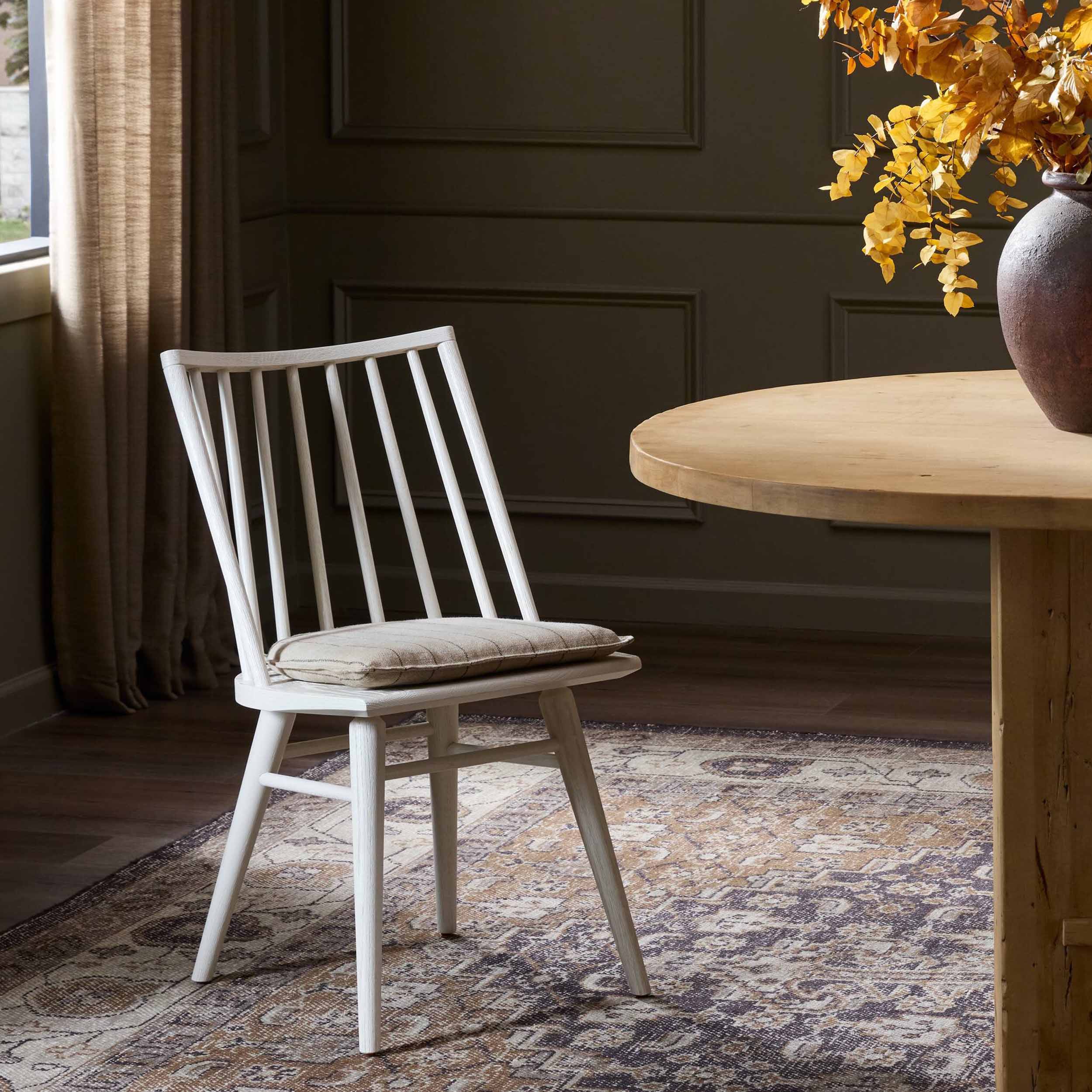 Lewis Windsor Chair, Lavon Flint, Off White