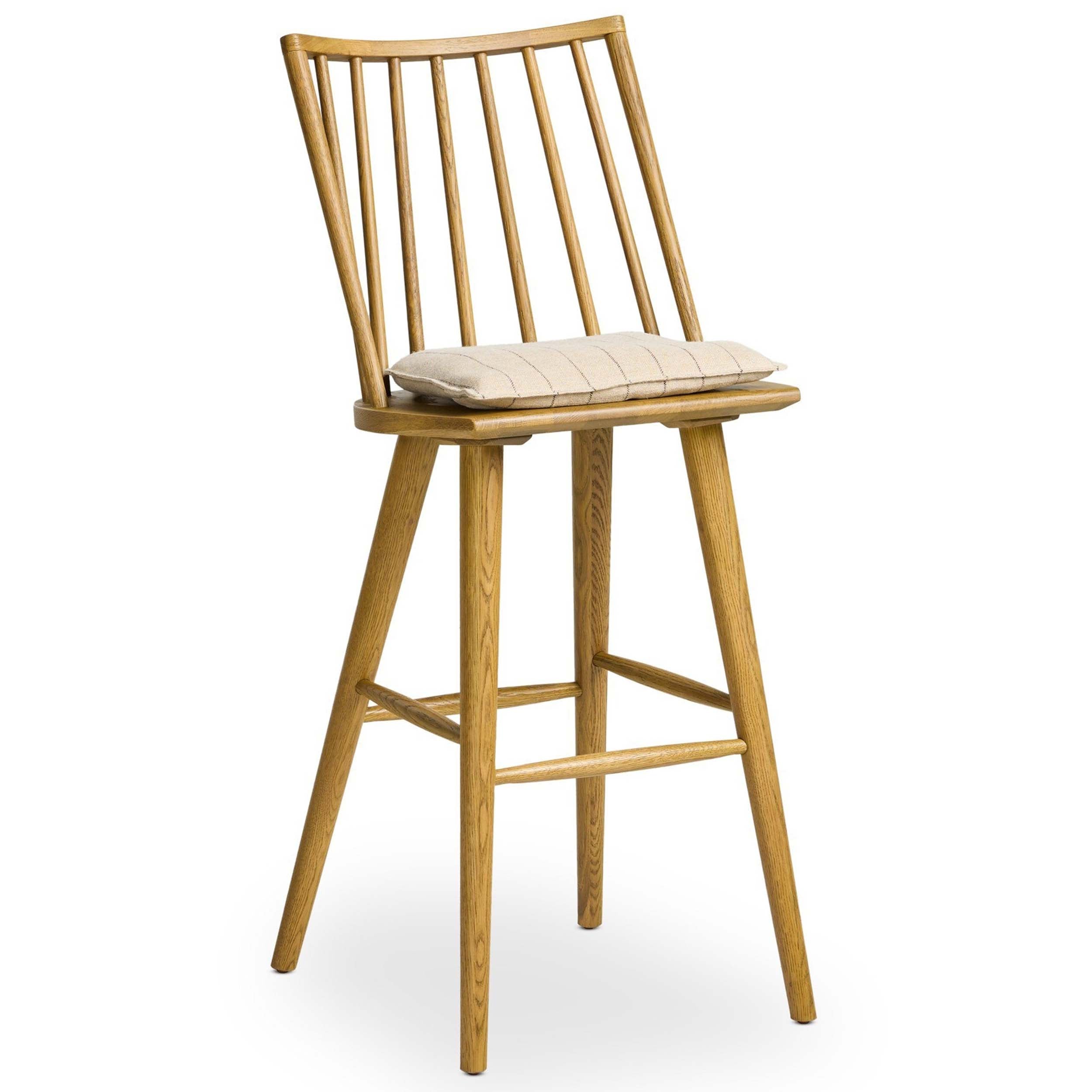 Lewis Windsor Bar + Counter Stool, Lavon Flint, Sandy Oak