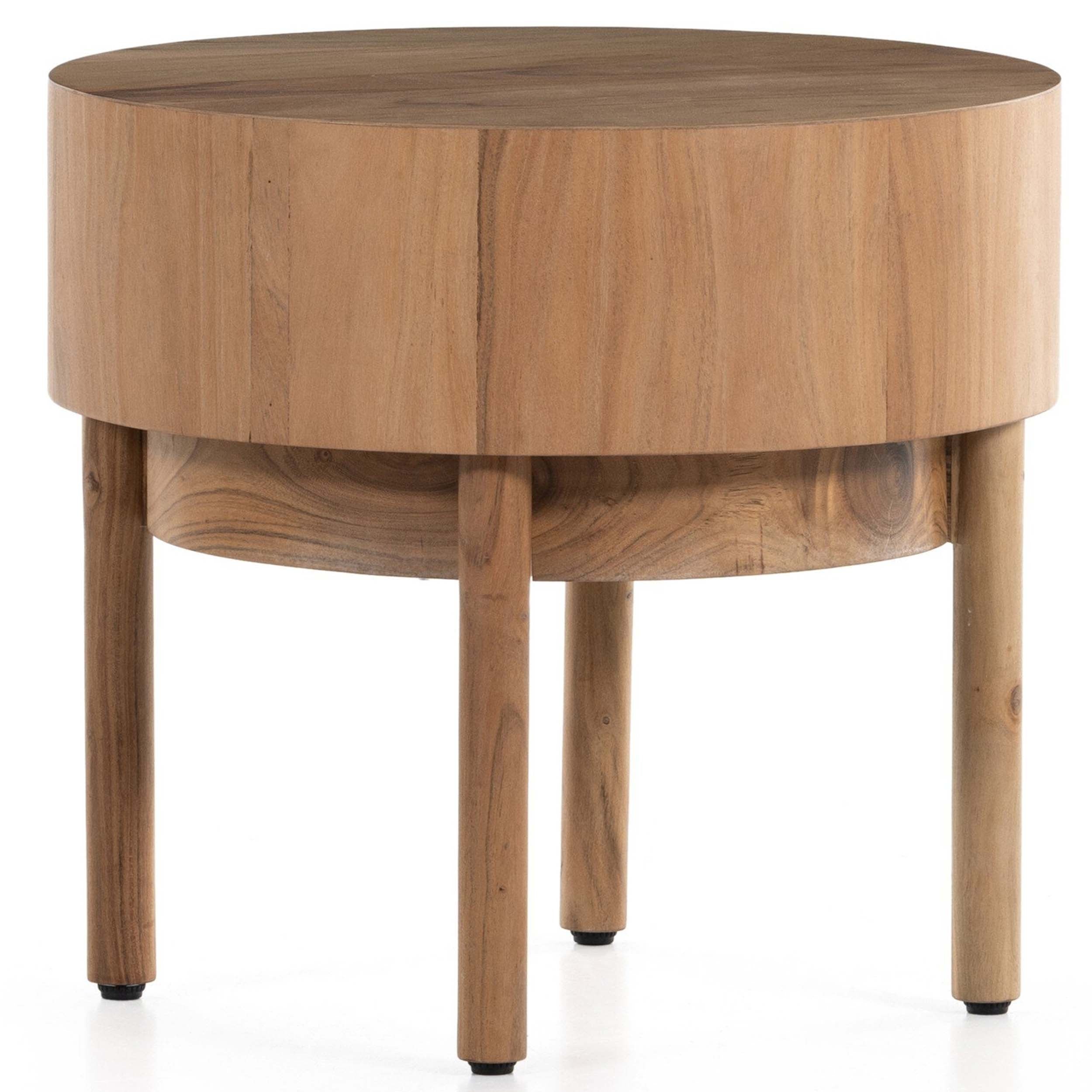 Atmore End Table, Natural Acacia Veneer