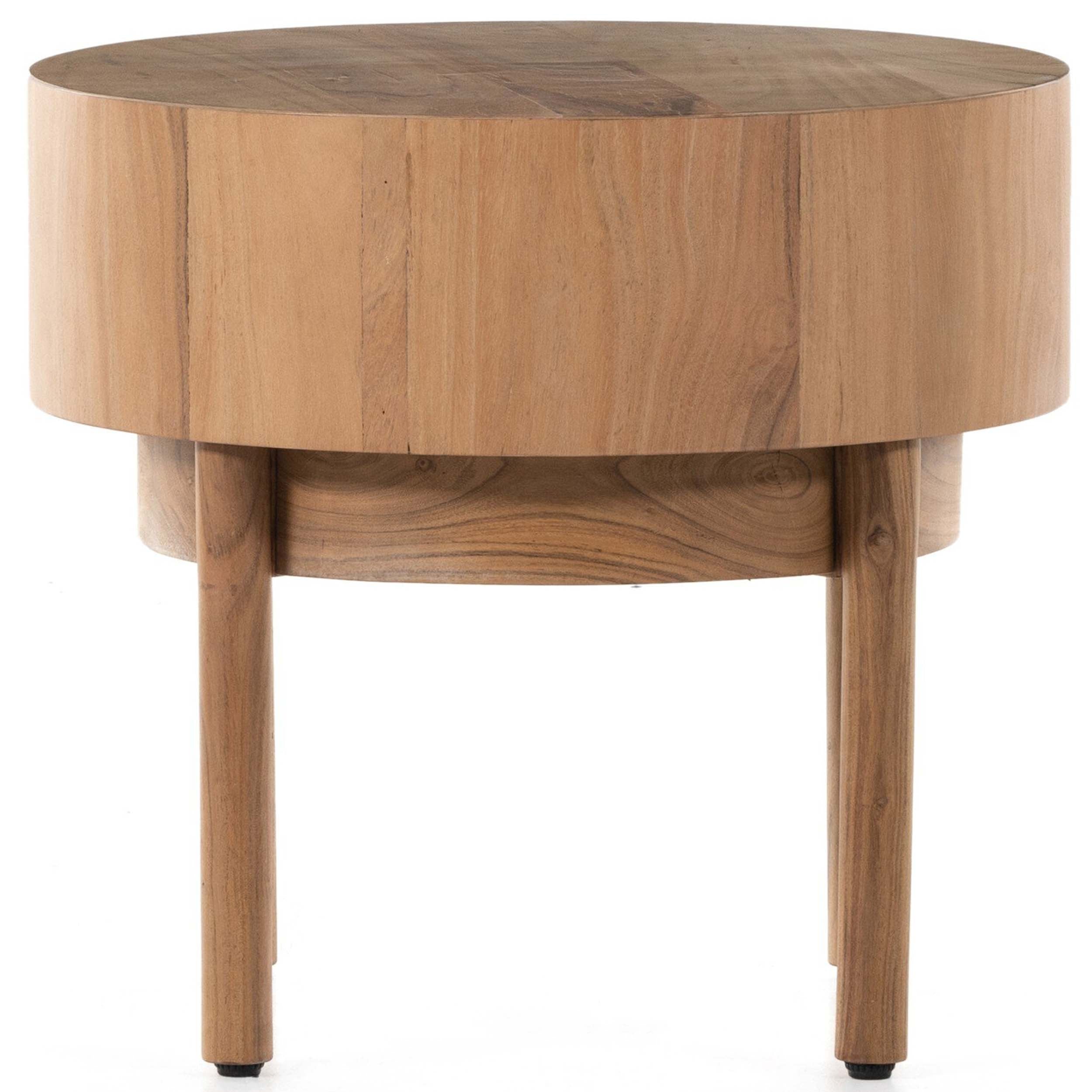 Atmore End Table, Natural Acacia Veneer