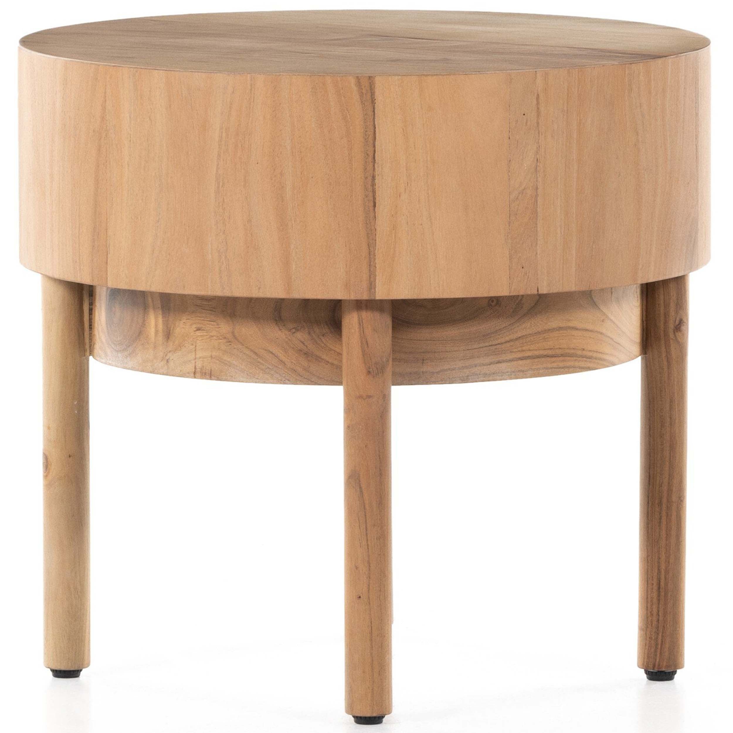 Atmore End Table, Natural Acacia Veneer