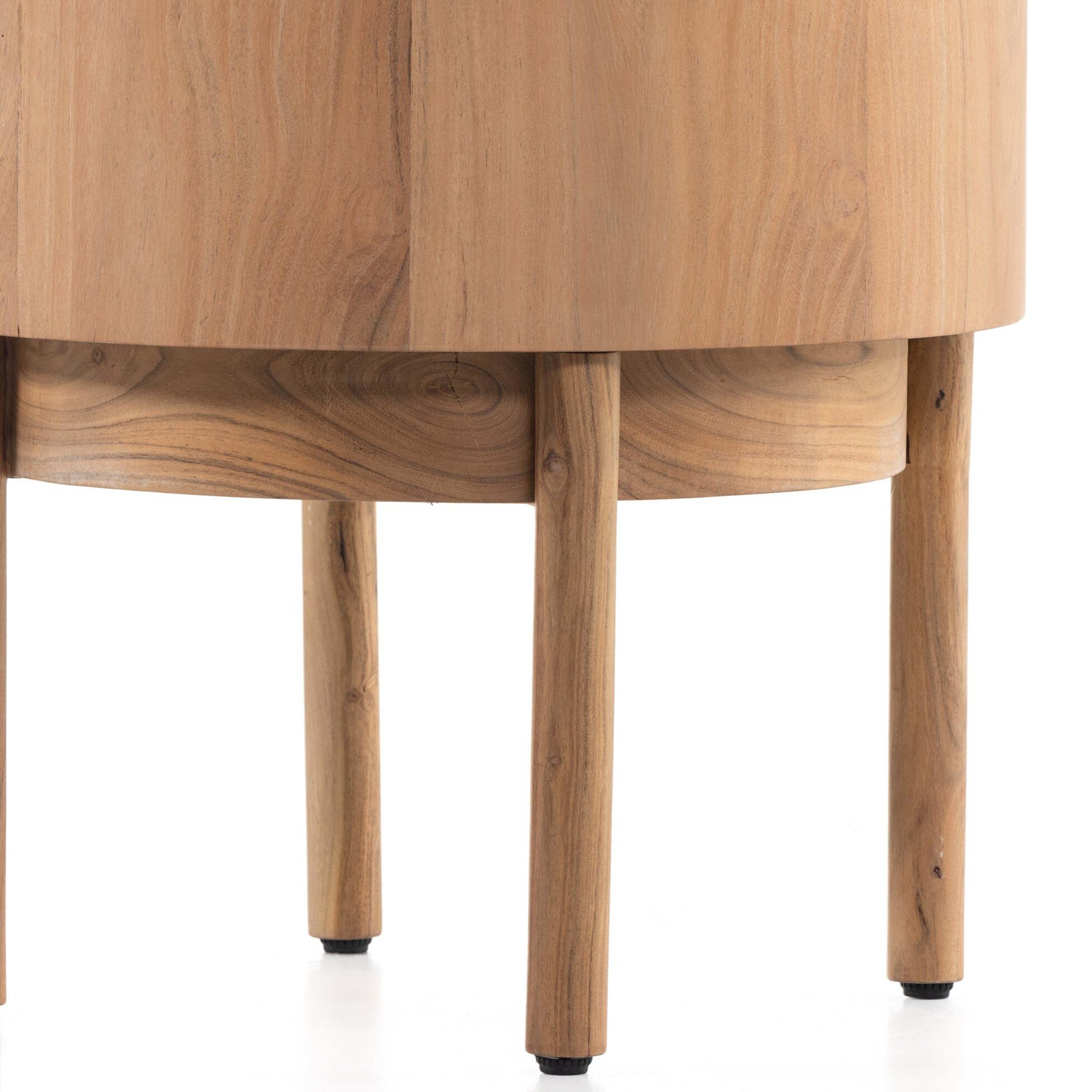 Atmore End Table, Natural Acacia Veneer