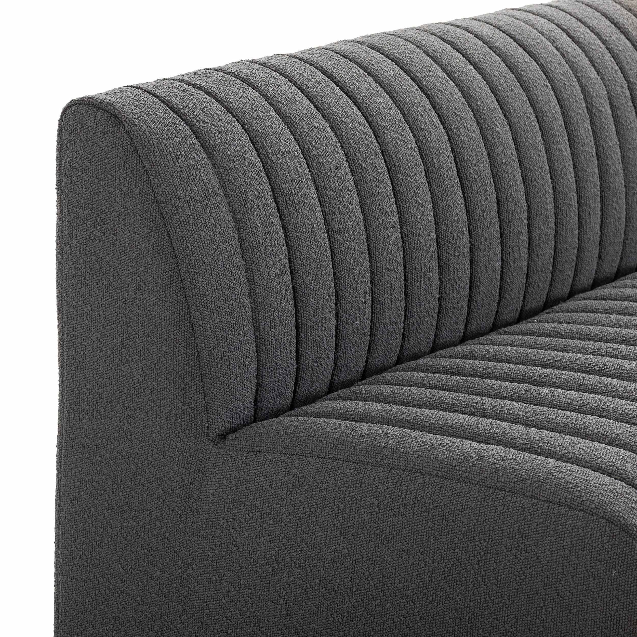 Build Your Own: Augustine Dining Banquette, FIQA Boucle Charcoal, 72" Bench
