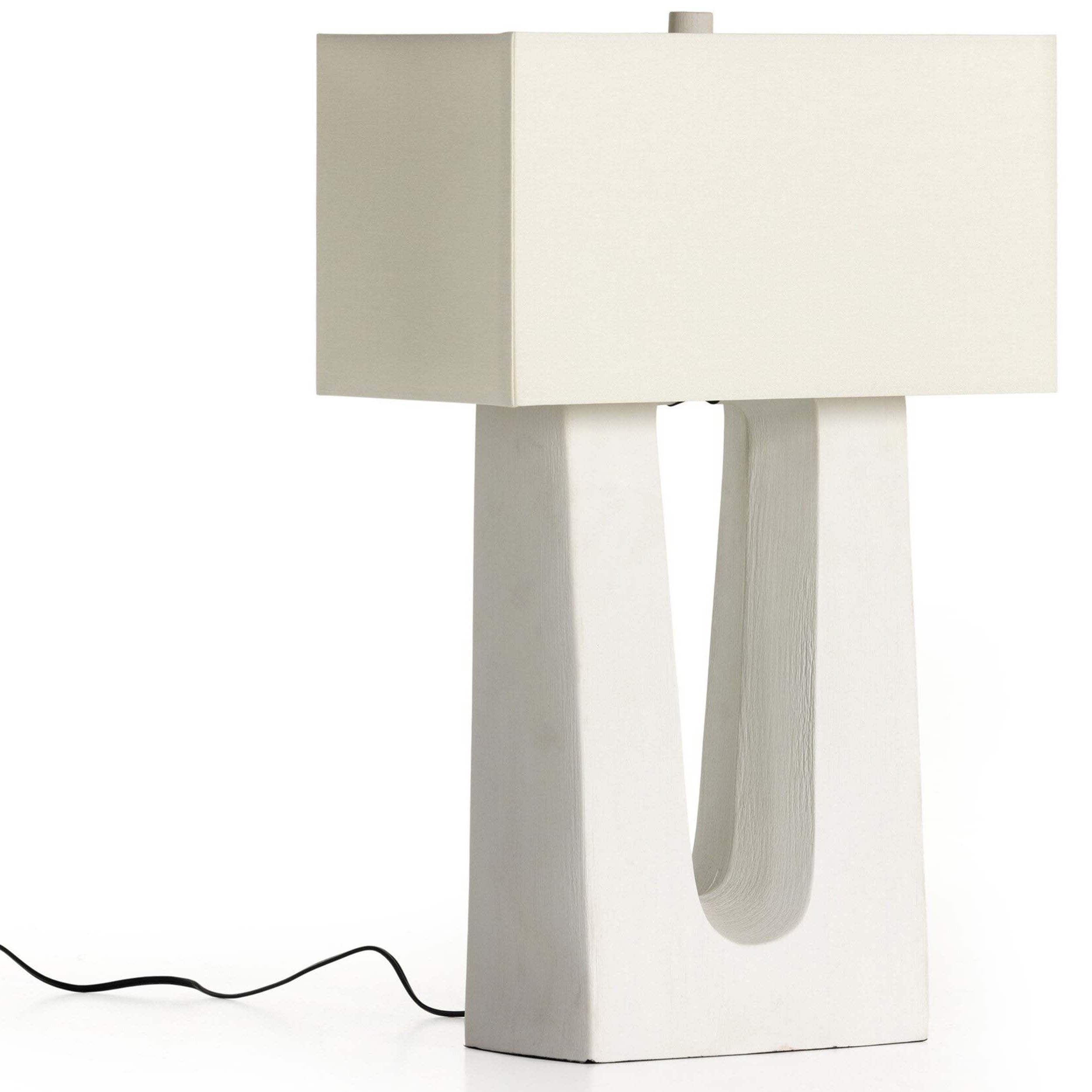 Cuit Table Lamp, Matte White Porcelain Ceramic