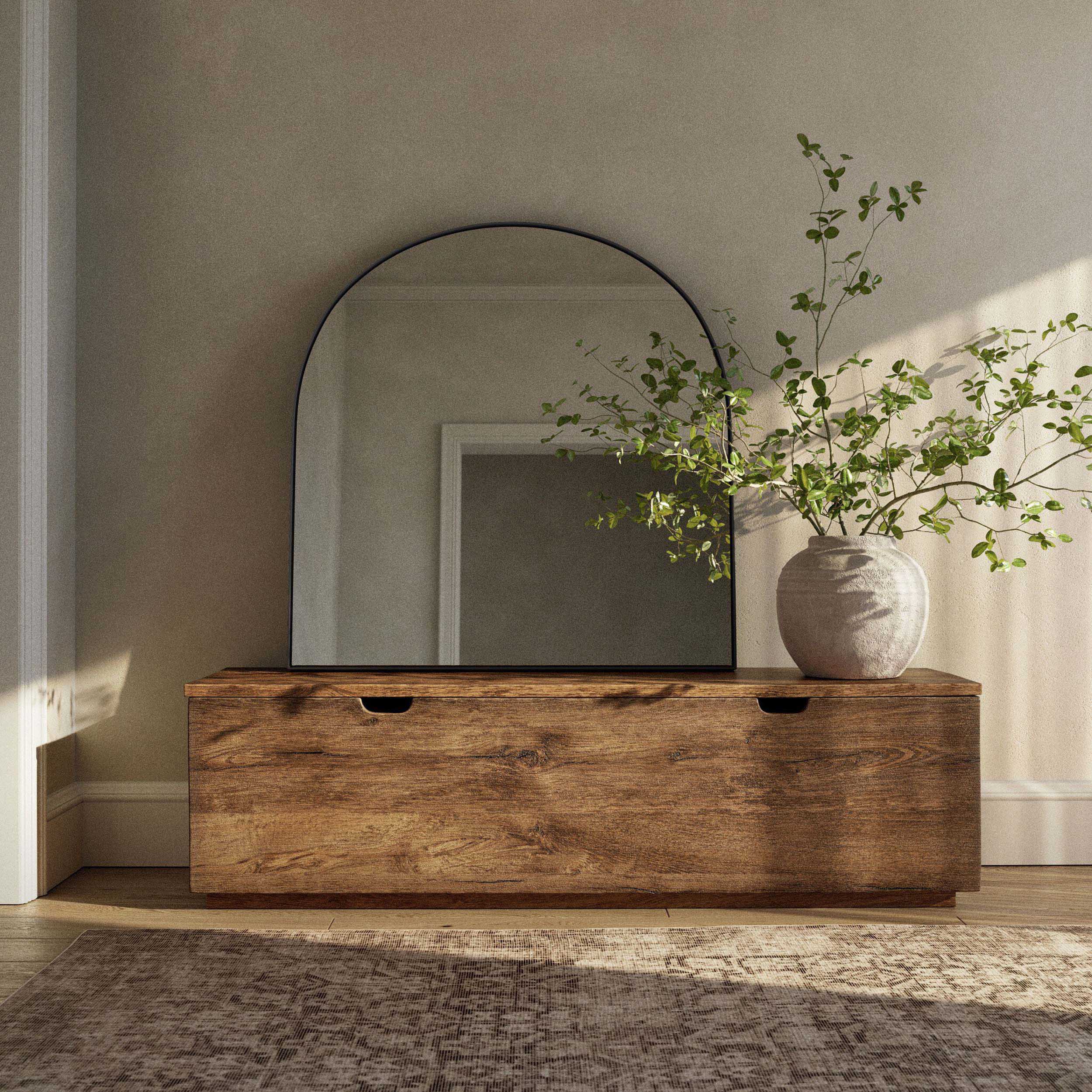 Georgina Wide Mirror, Iron Matte Black