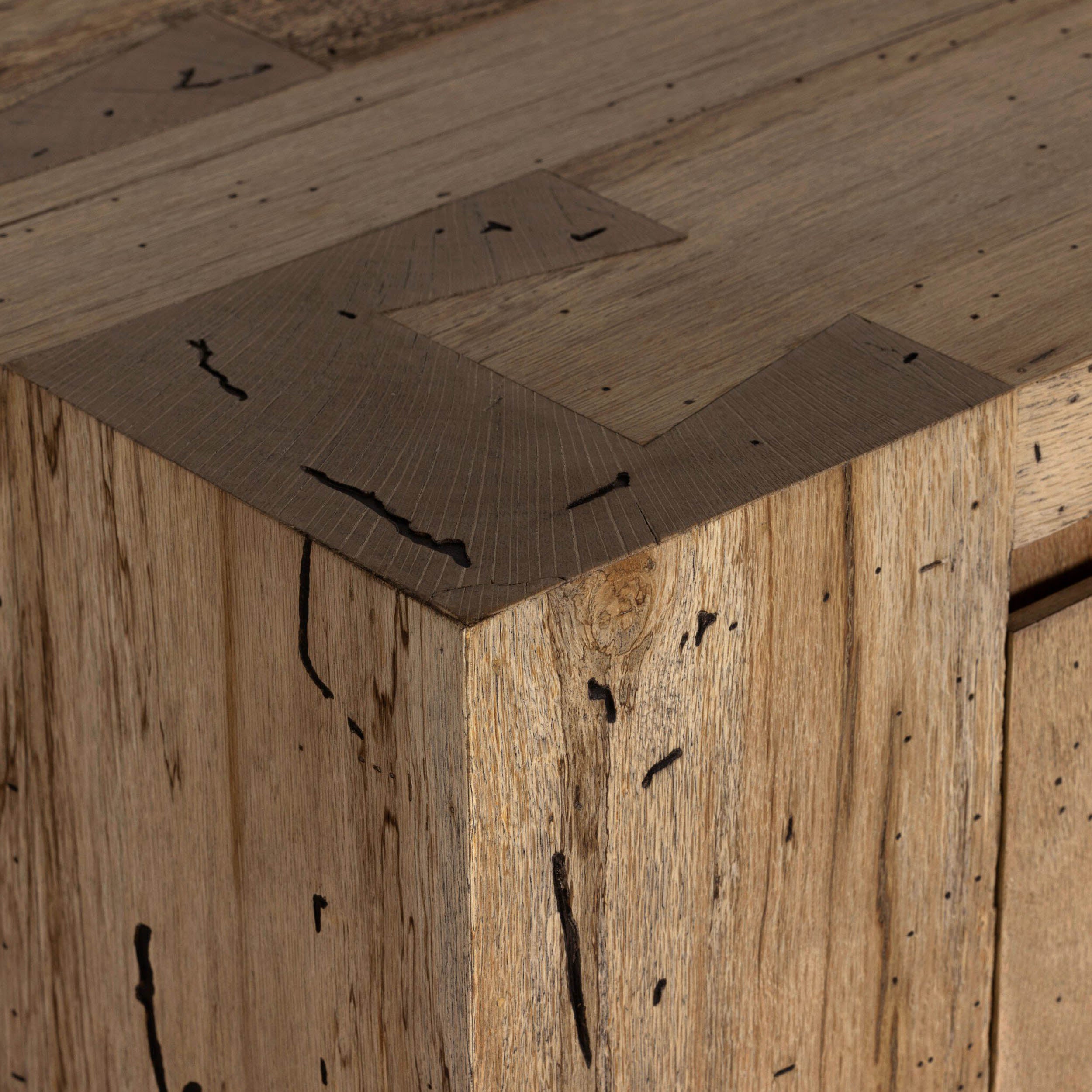 Abaso Sideboard, Rustic Wormwood Oak