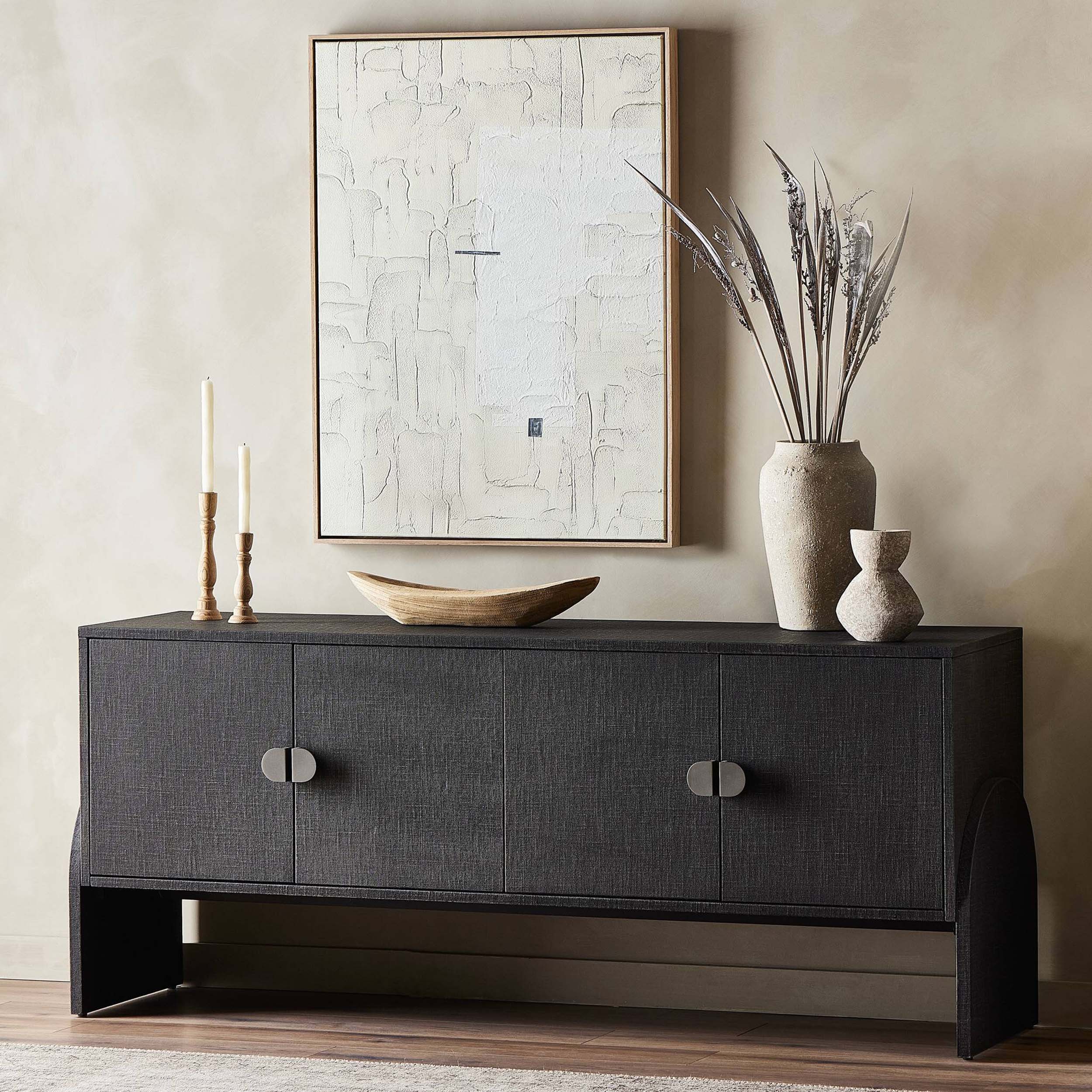 Cressida Sideboard, Black Linen