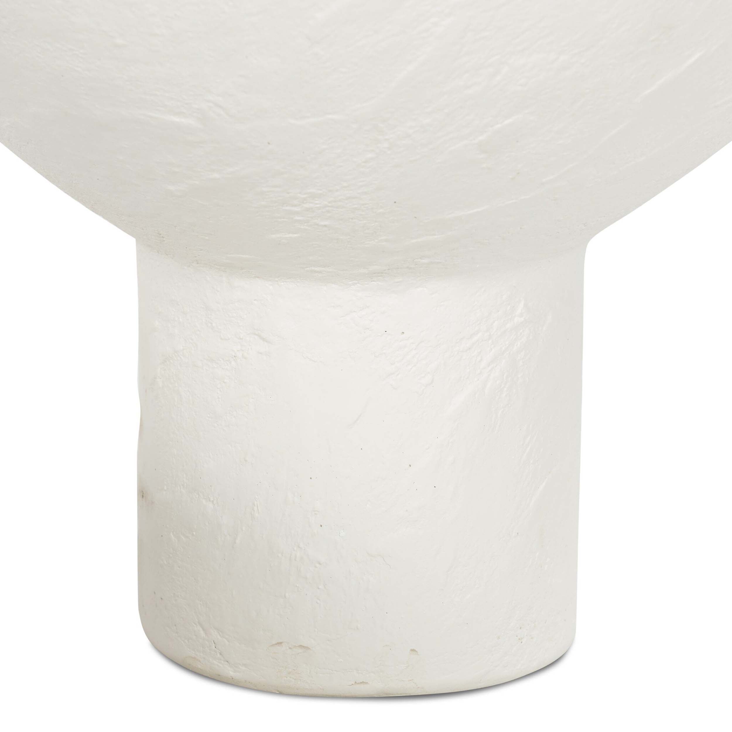 Pressler Outdoor Planter, Plaster Molded Concrete, Set of 2 showcasing textured white plaster finish and modern base.