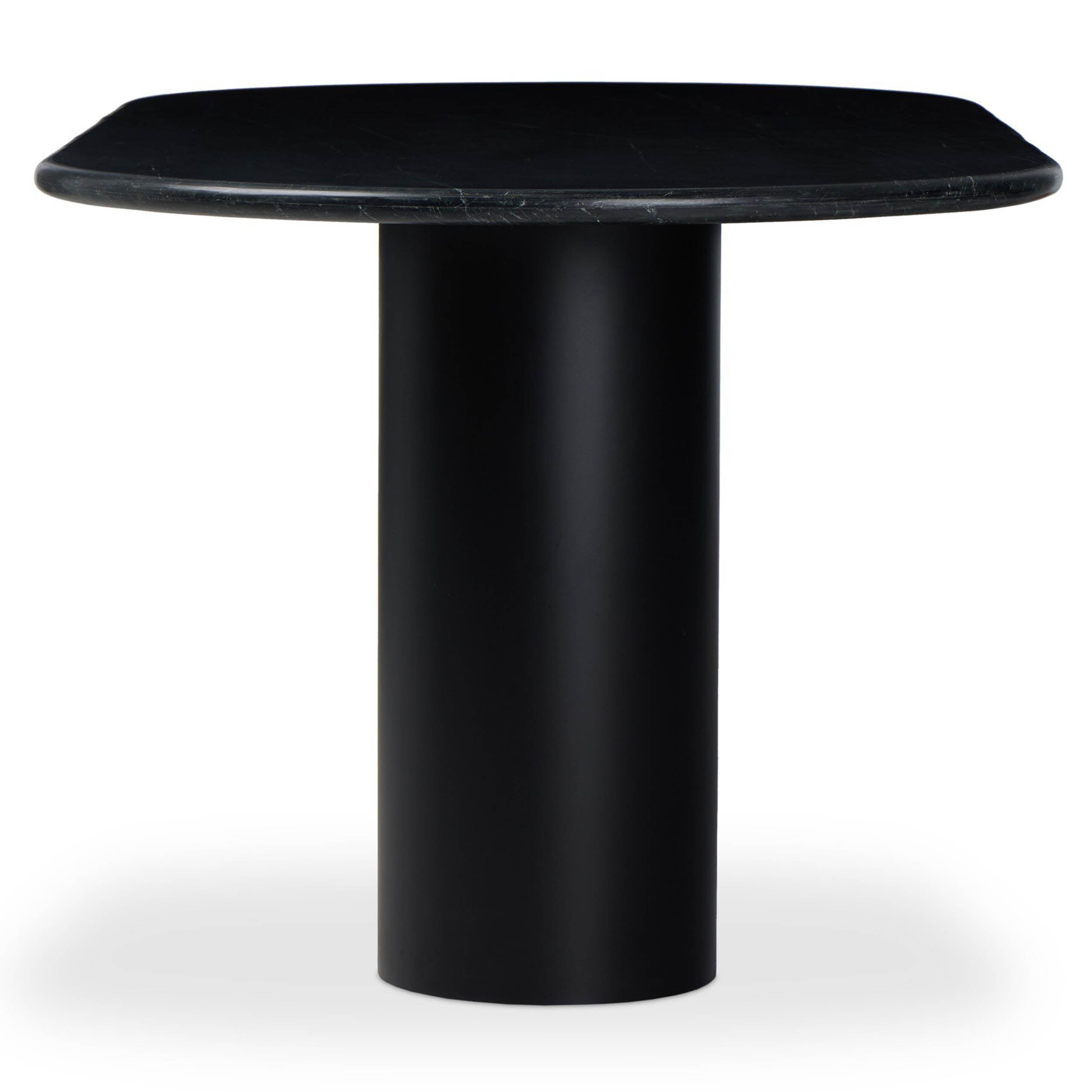 Belle Oval Dining Table, Black Marble