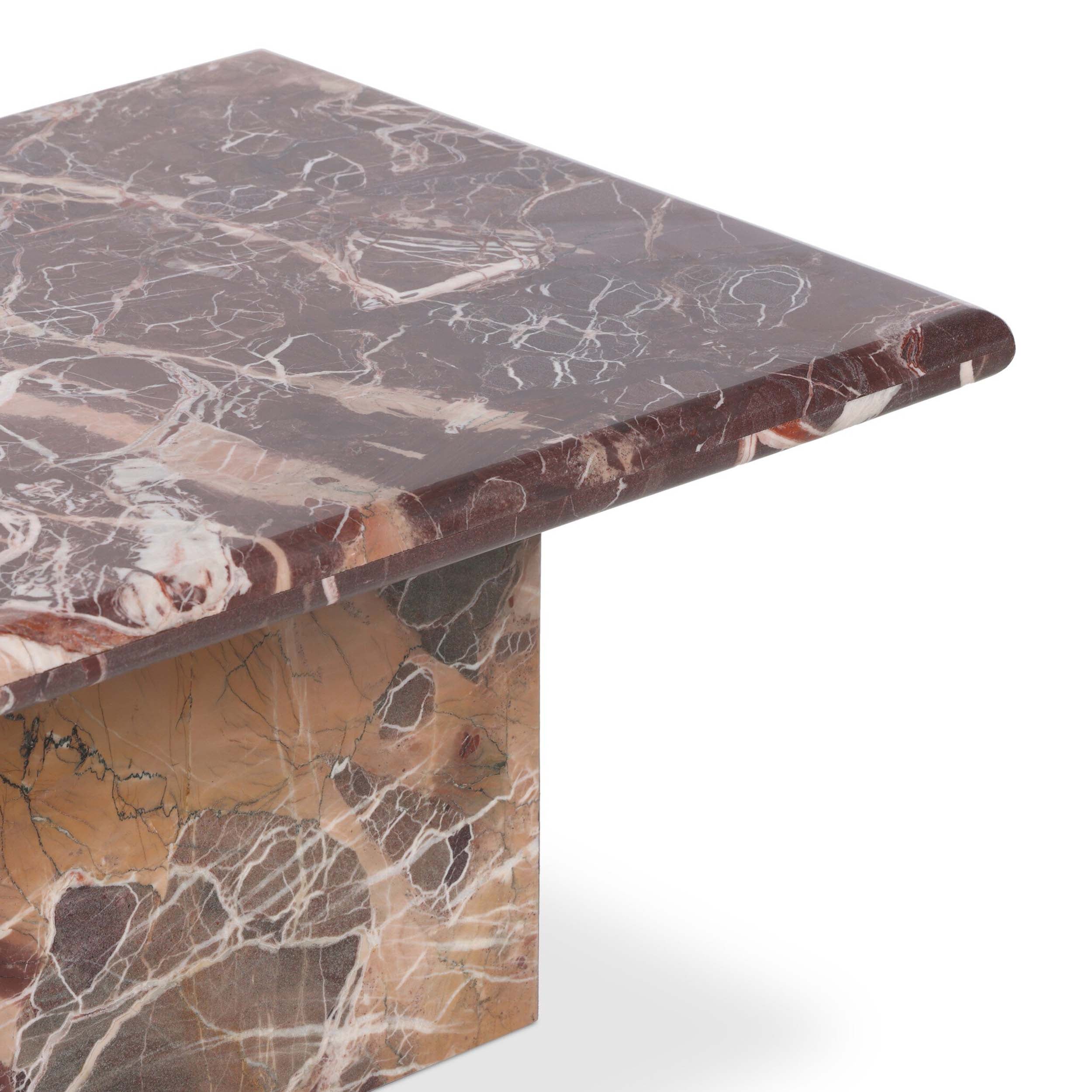 Arum Coffee Table, Merlot Marble