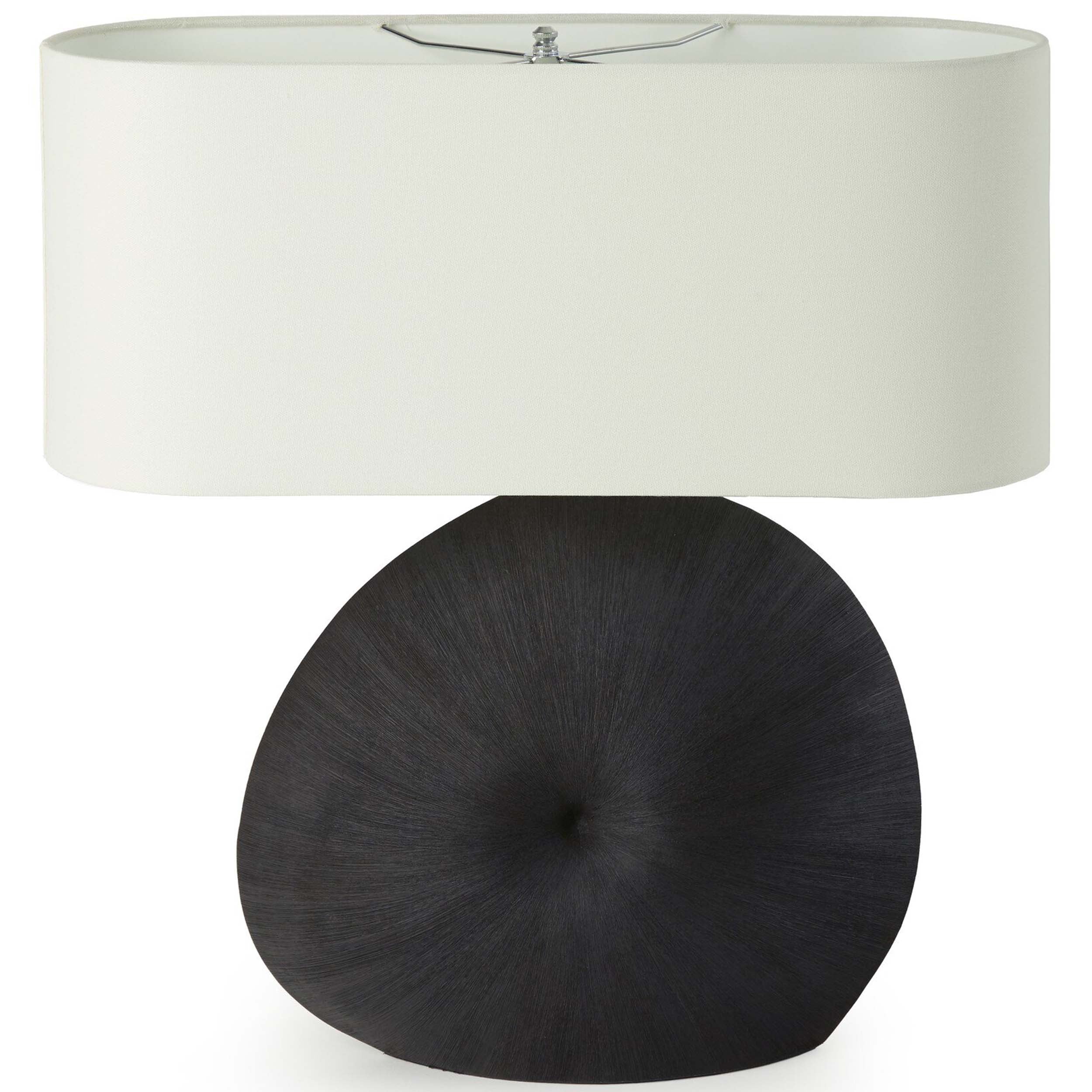 Busaba Table Lamp, Textured Matte Black Porcelain Ceramic