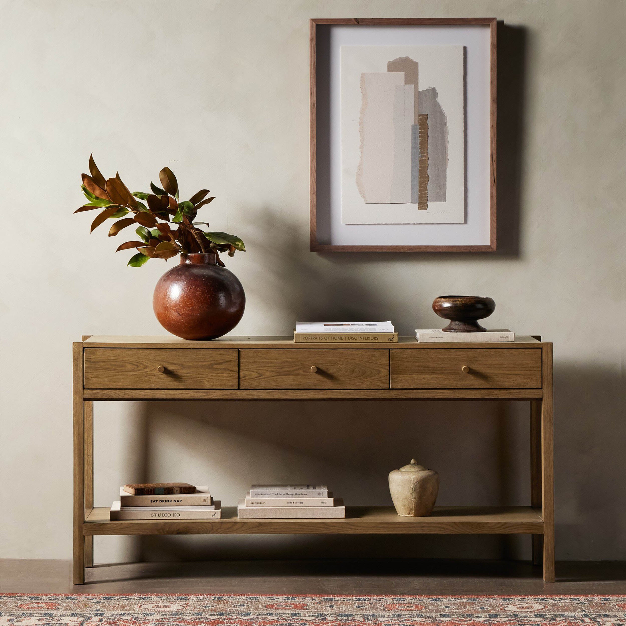 Meadow Console Table, Tawny Oak Veneer