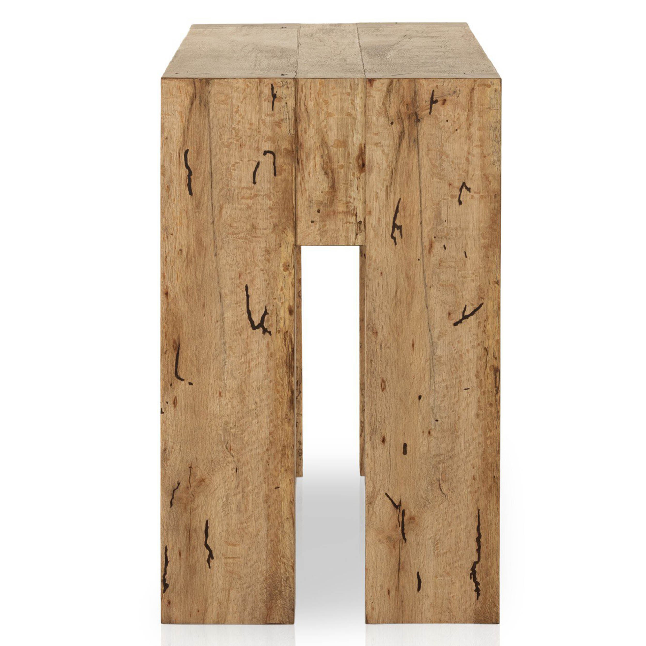 Abaso Console Table, Rustic Ash Oyster