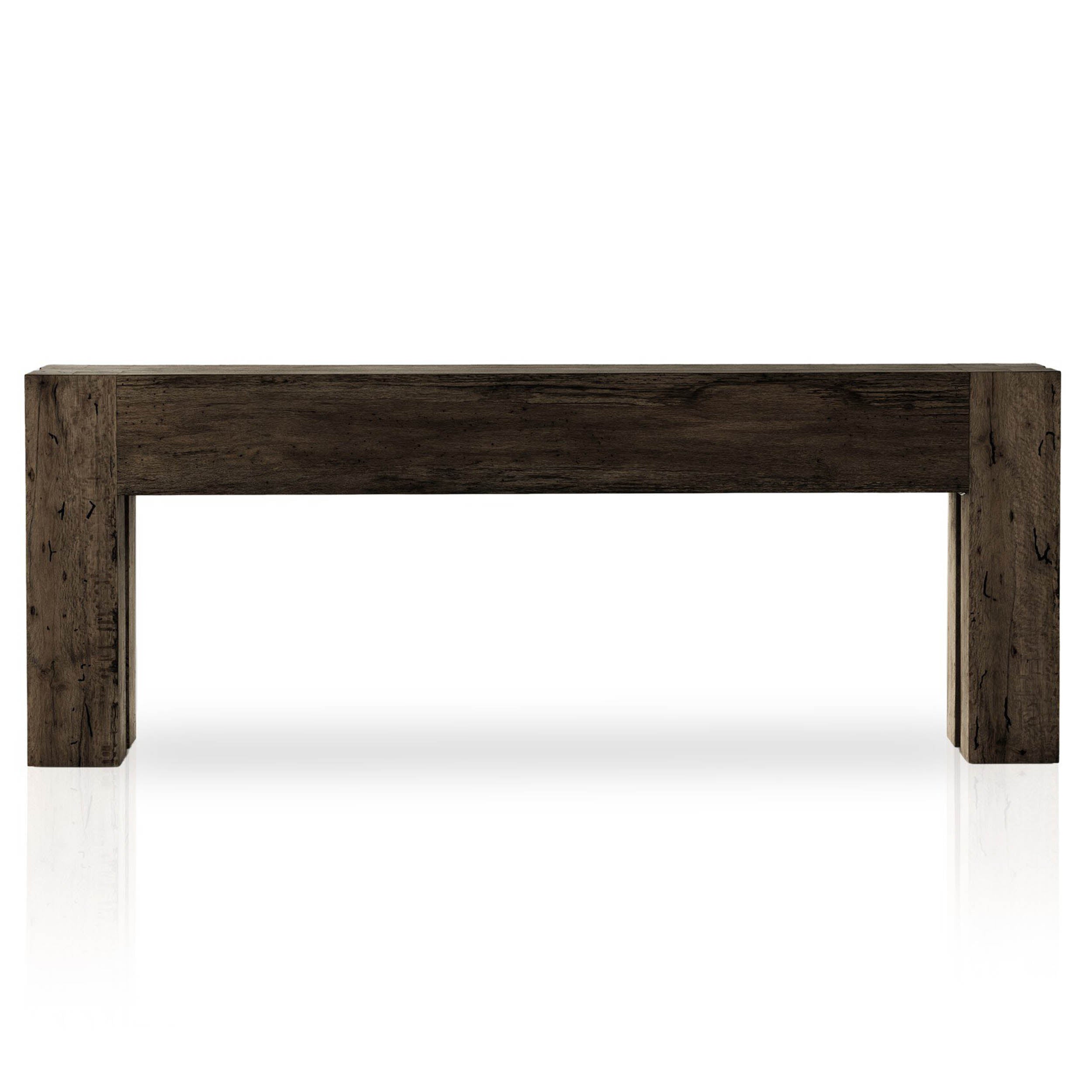 Abaso Console Table, Ebony Rustic Ash Oyster