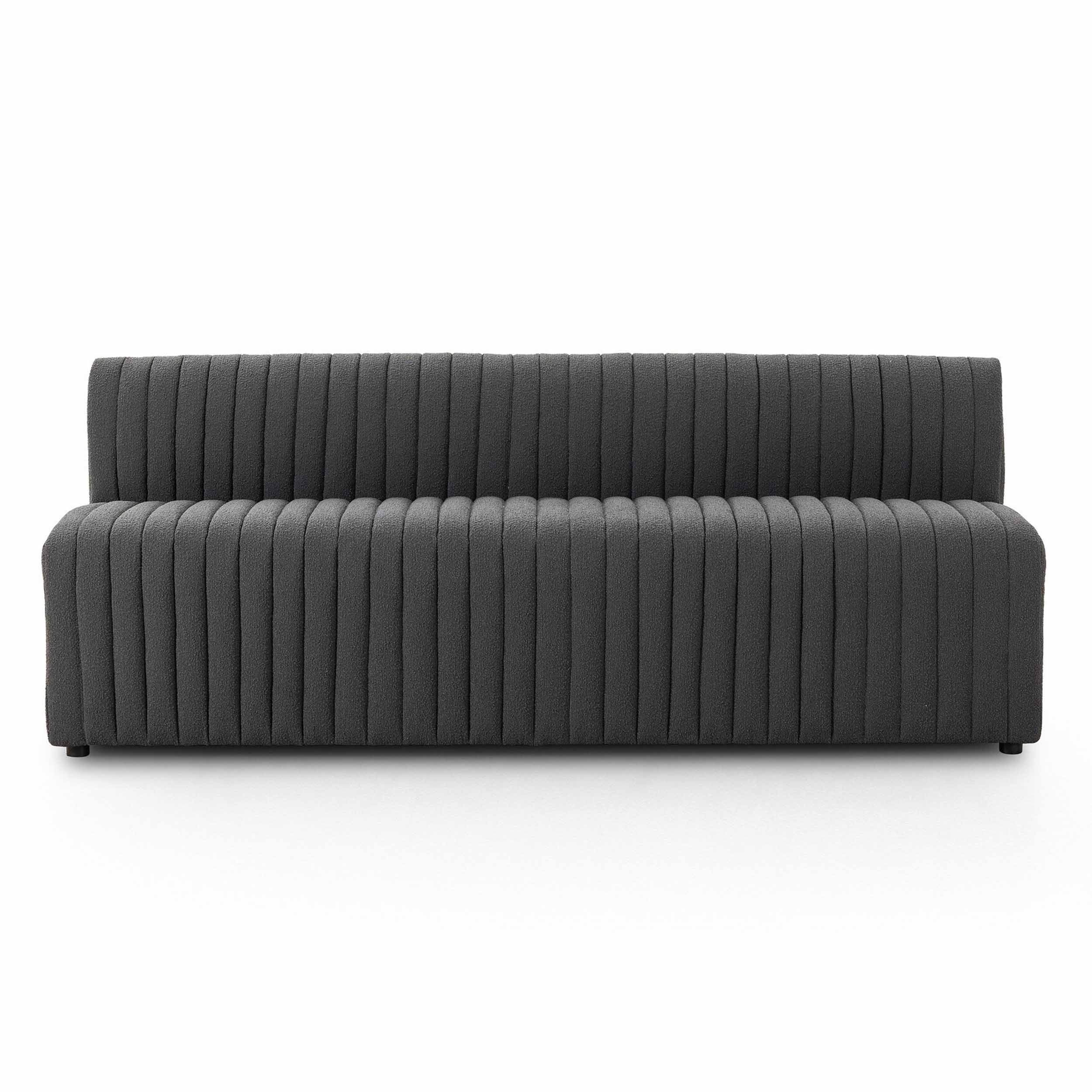 Build Your Own: Augustine Dining Banquette, FIQA Boucle Charcoal, 82" Bench