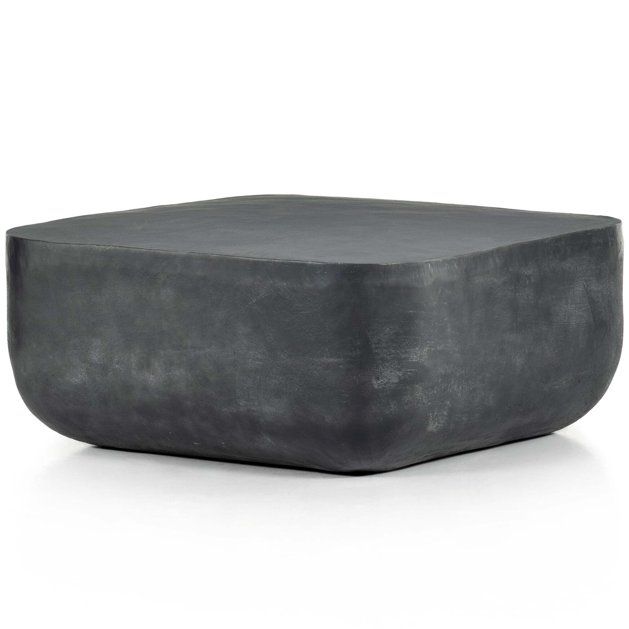Basil Square Outdoor Coffee Table, Aged Grey
