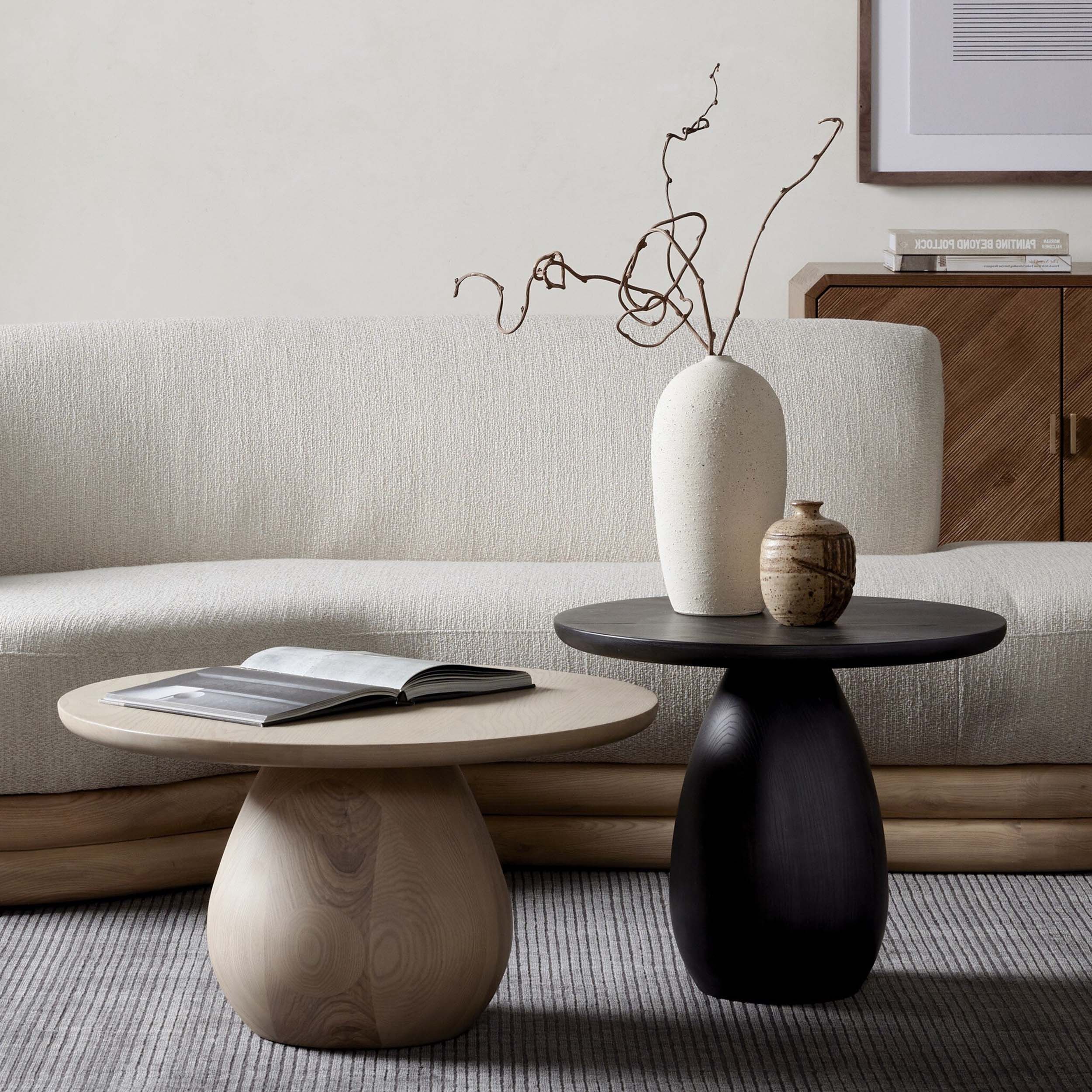 Merla Wood Bunching Table, Light Natural Ash Veneer