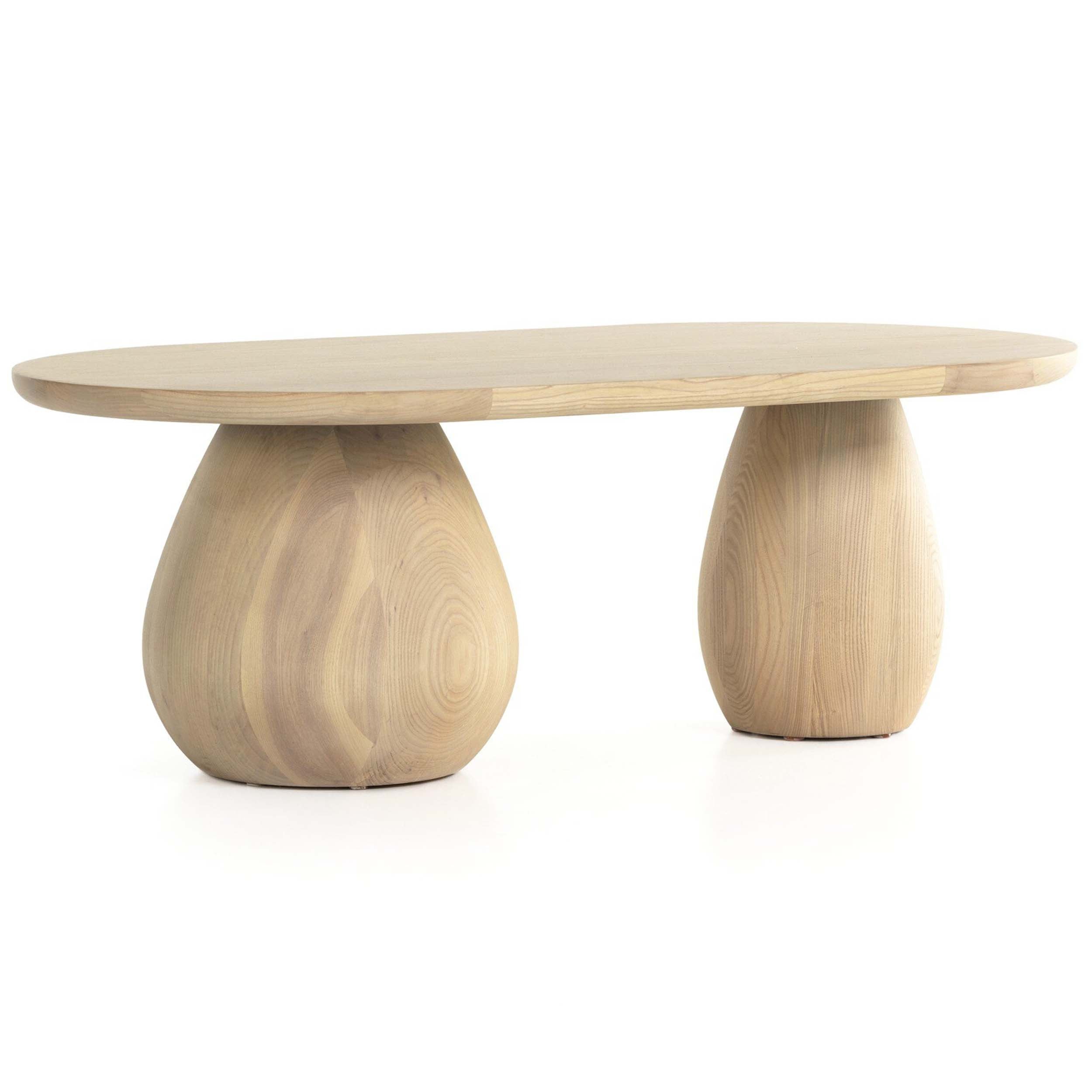 Merla Wood Coffee Table, Light Natural Ash Veneer
