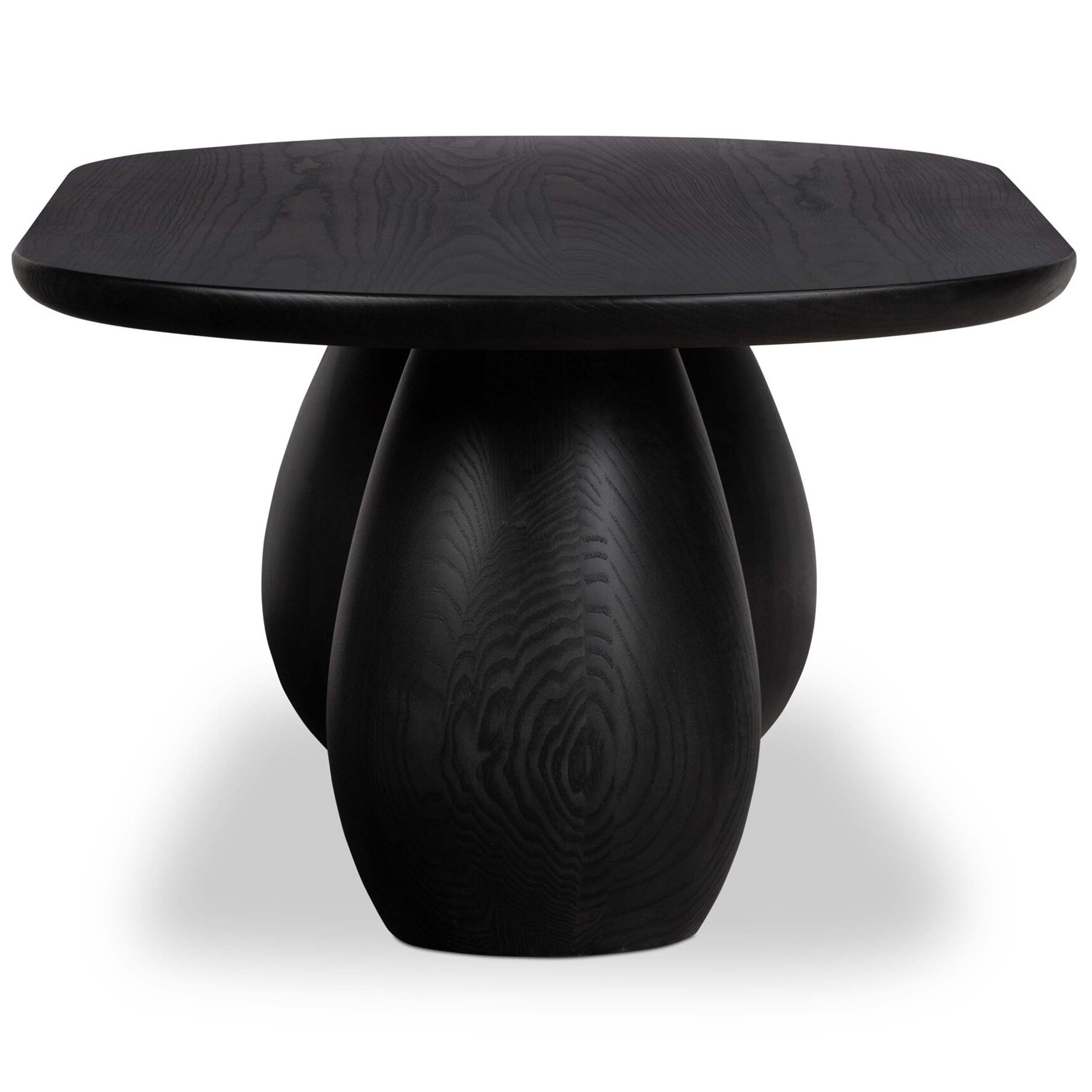 Merla Wood Coffee Table, Black Wash Ash Veneer