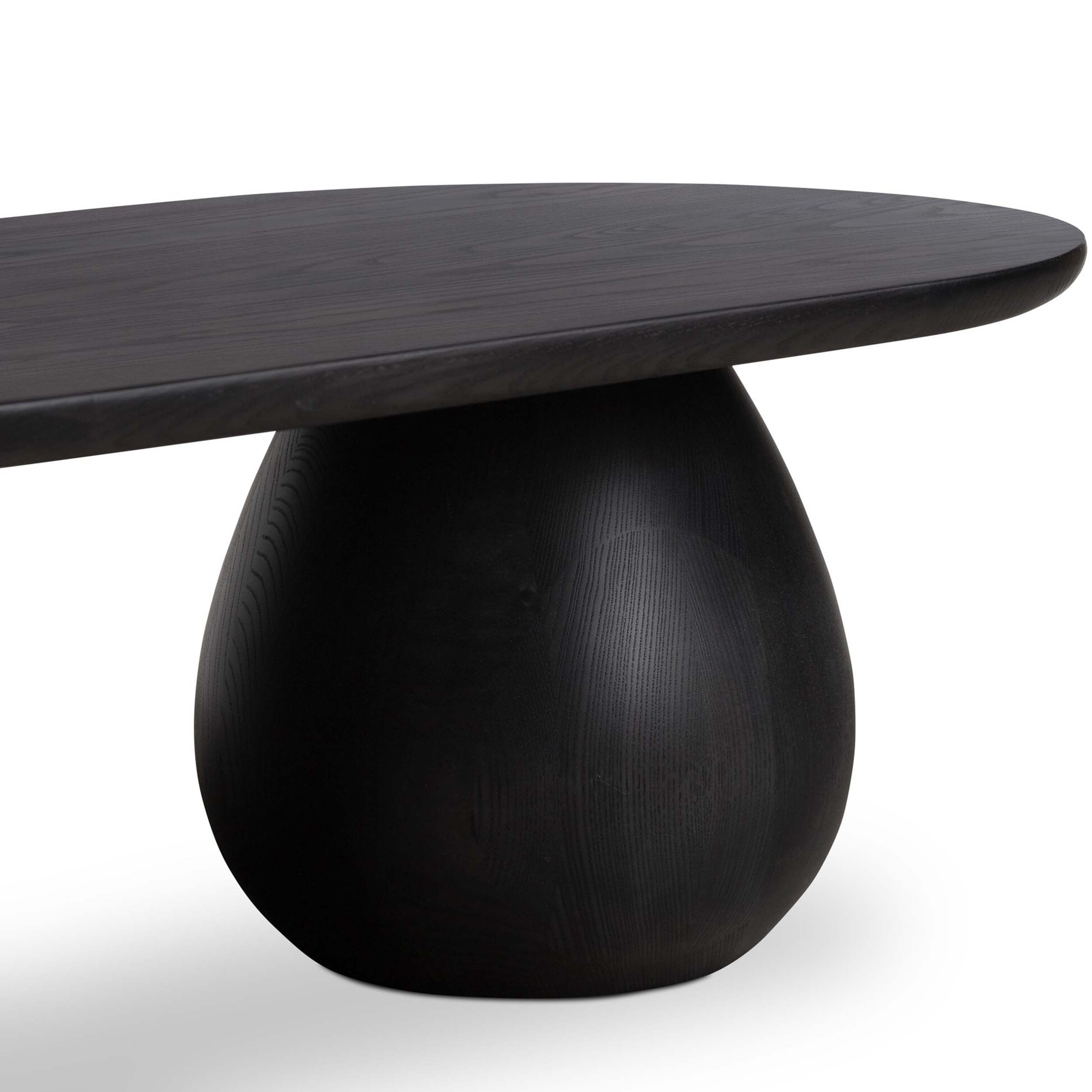 Merla Wood Coffee Table, Black Wash Ash Veneer