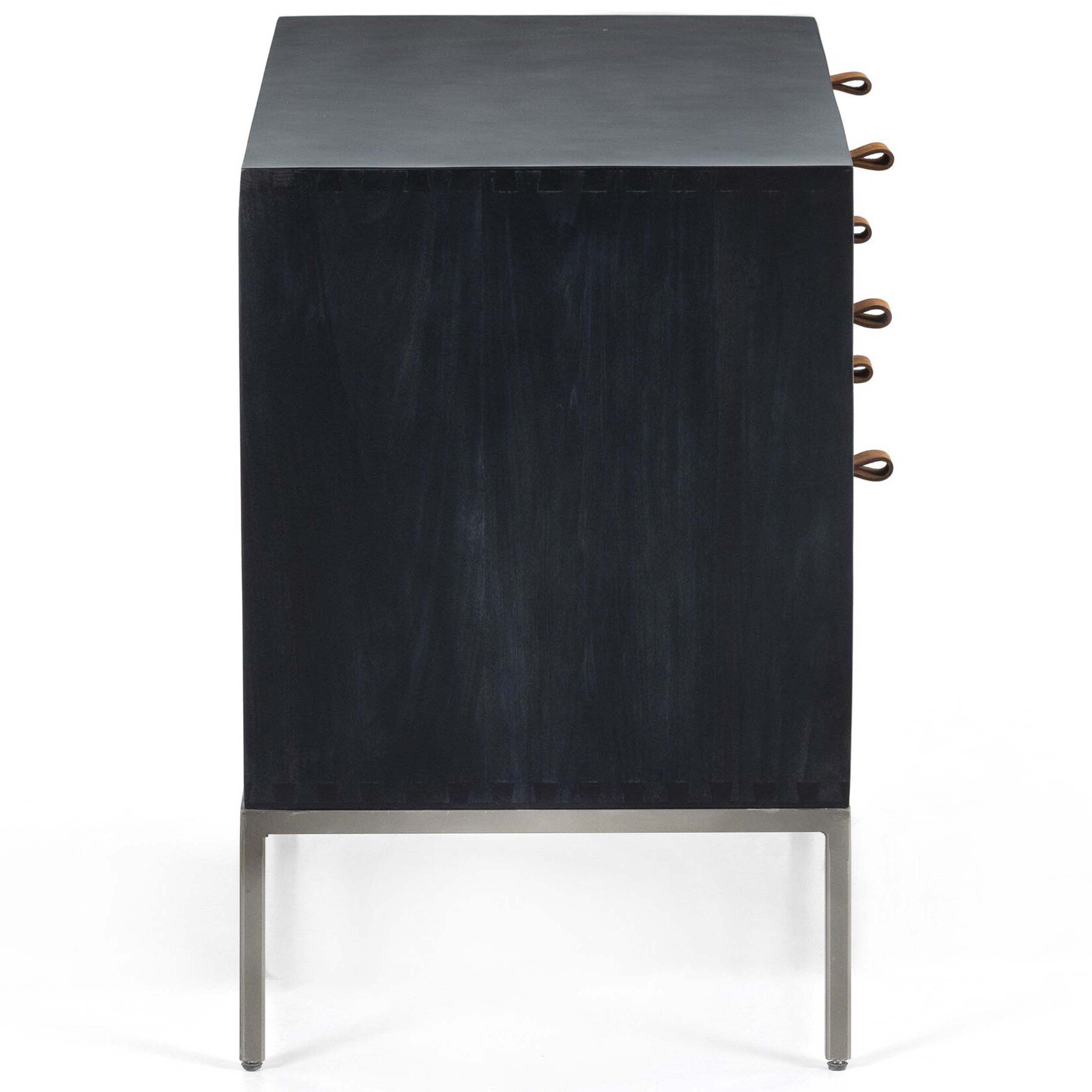 Trey Large Nightstand, Black Wash Poplar