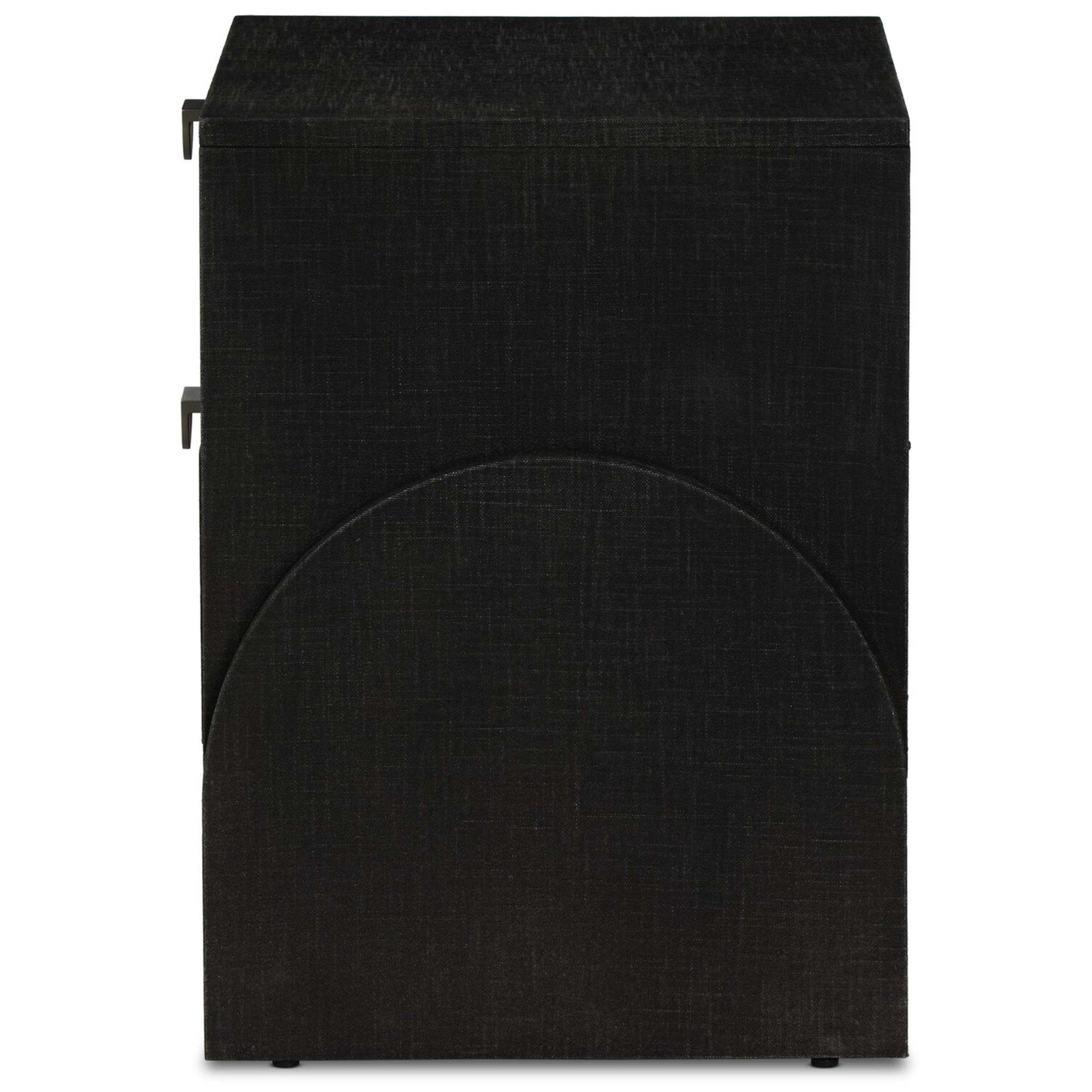 Cressida Nightstand, Black Linen