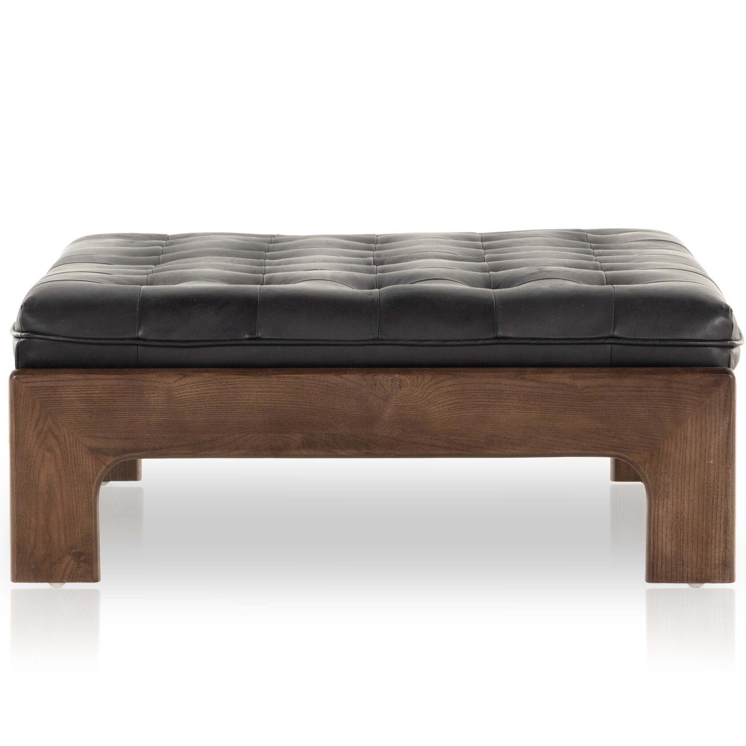 Halston Cocktail Ottoman, Heirloom Black