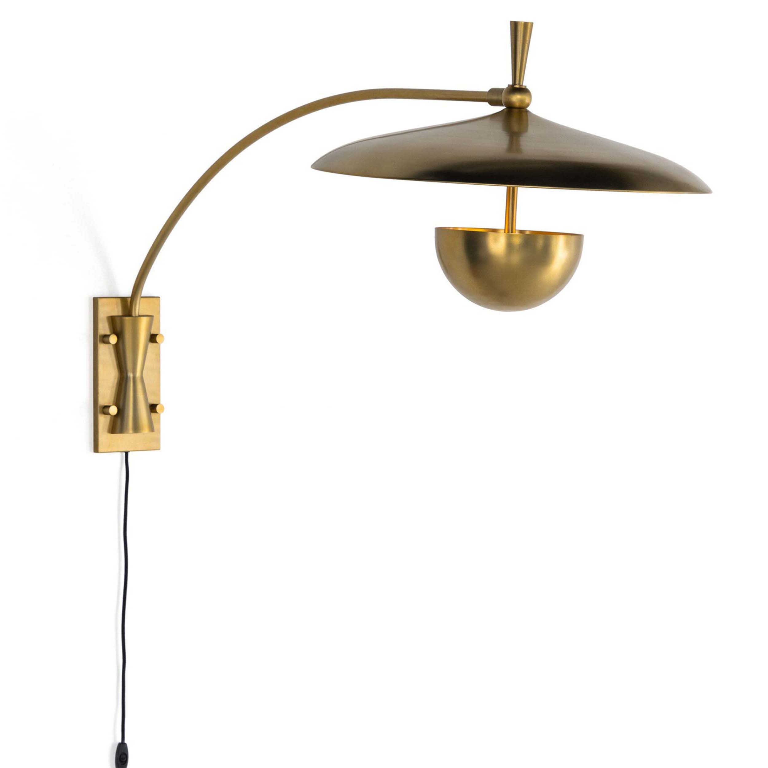 Bennington Sconce, Antique Brass Iron