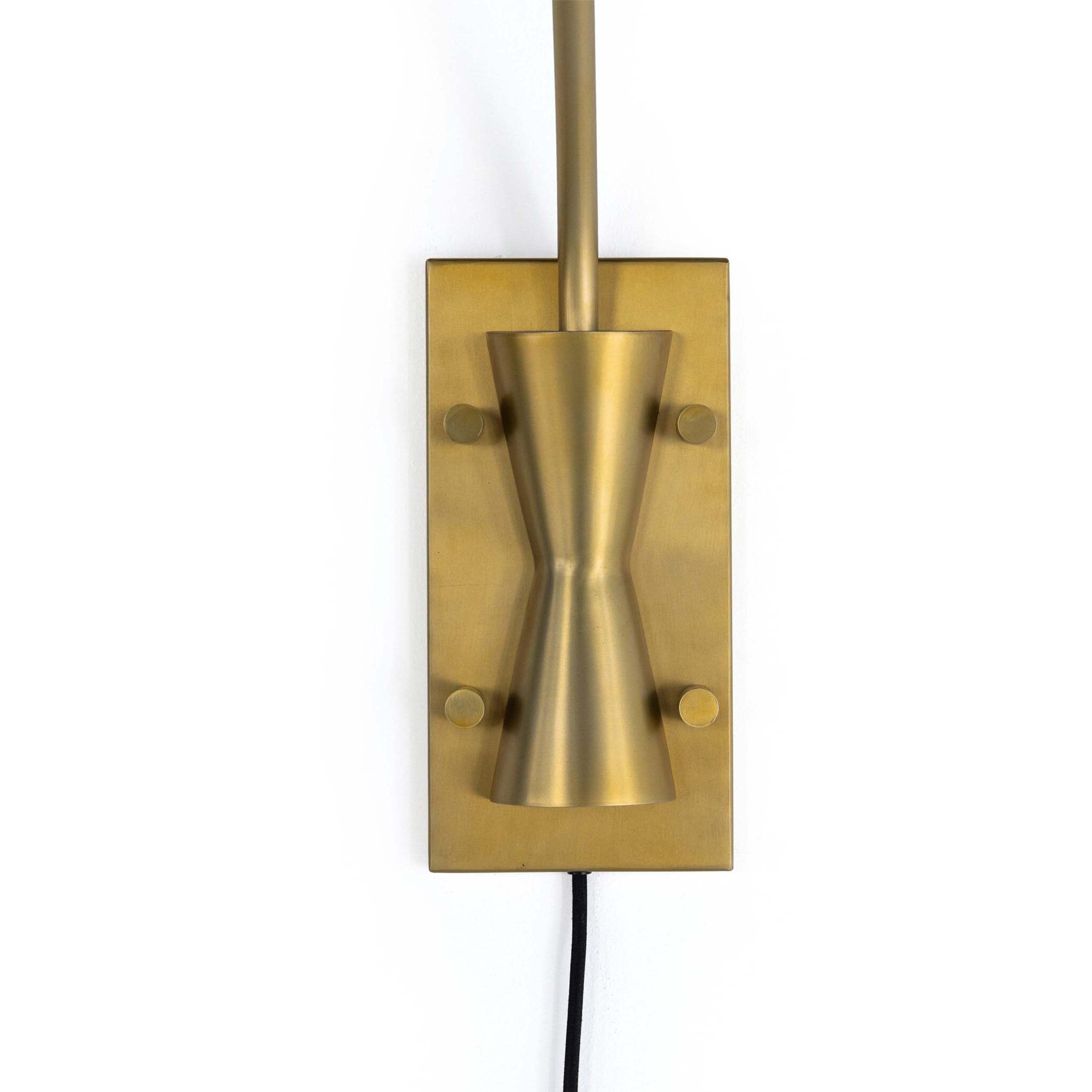 Bennington Sconce, Antique Brass Iron