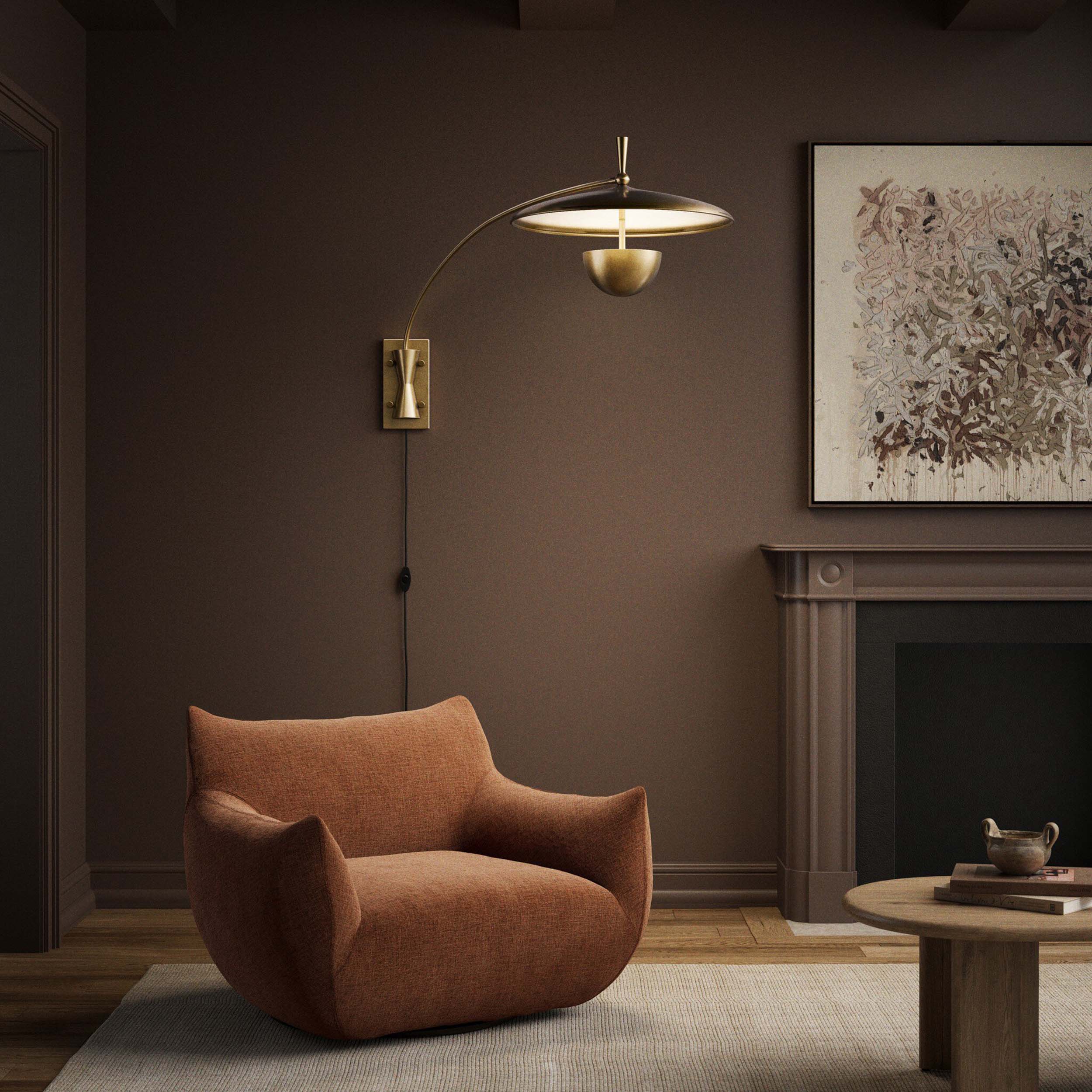 Bennington Sconce, Antique Brass Iron