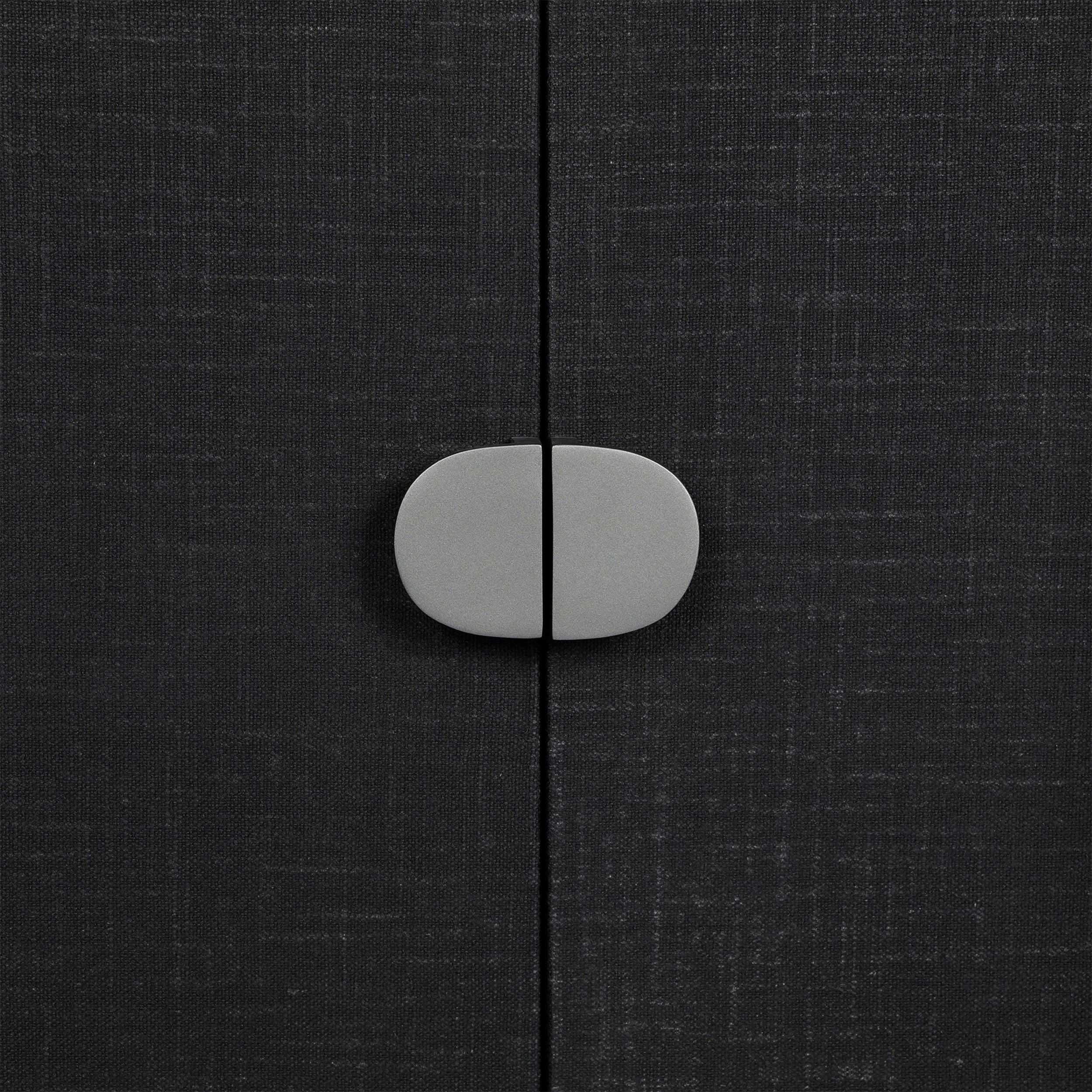 Cressida Bar Cabinet, Black Linen